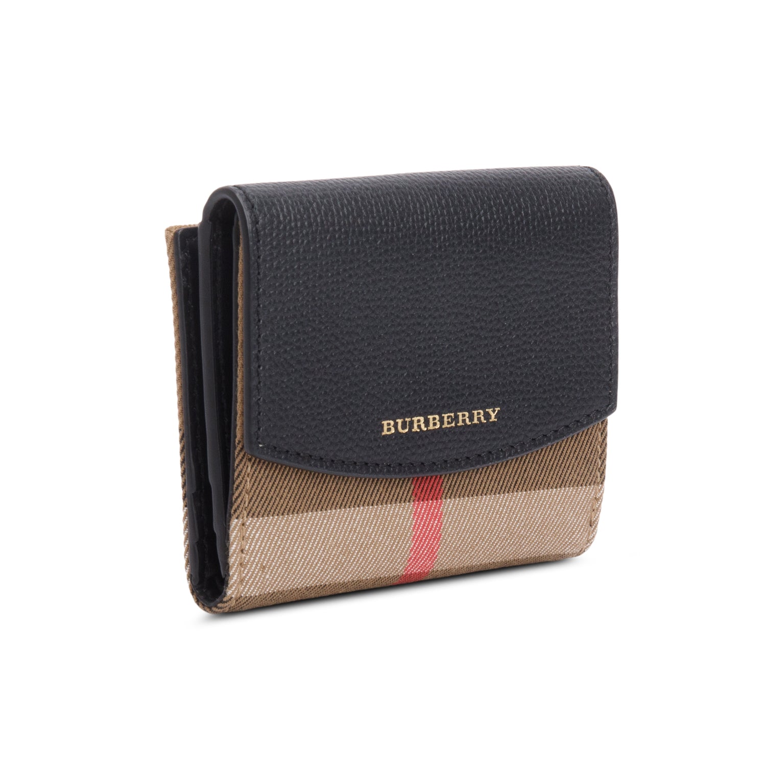 Burberry Black House Check Luna French Wallet