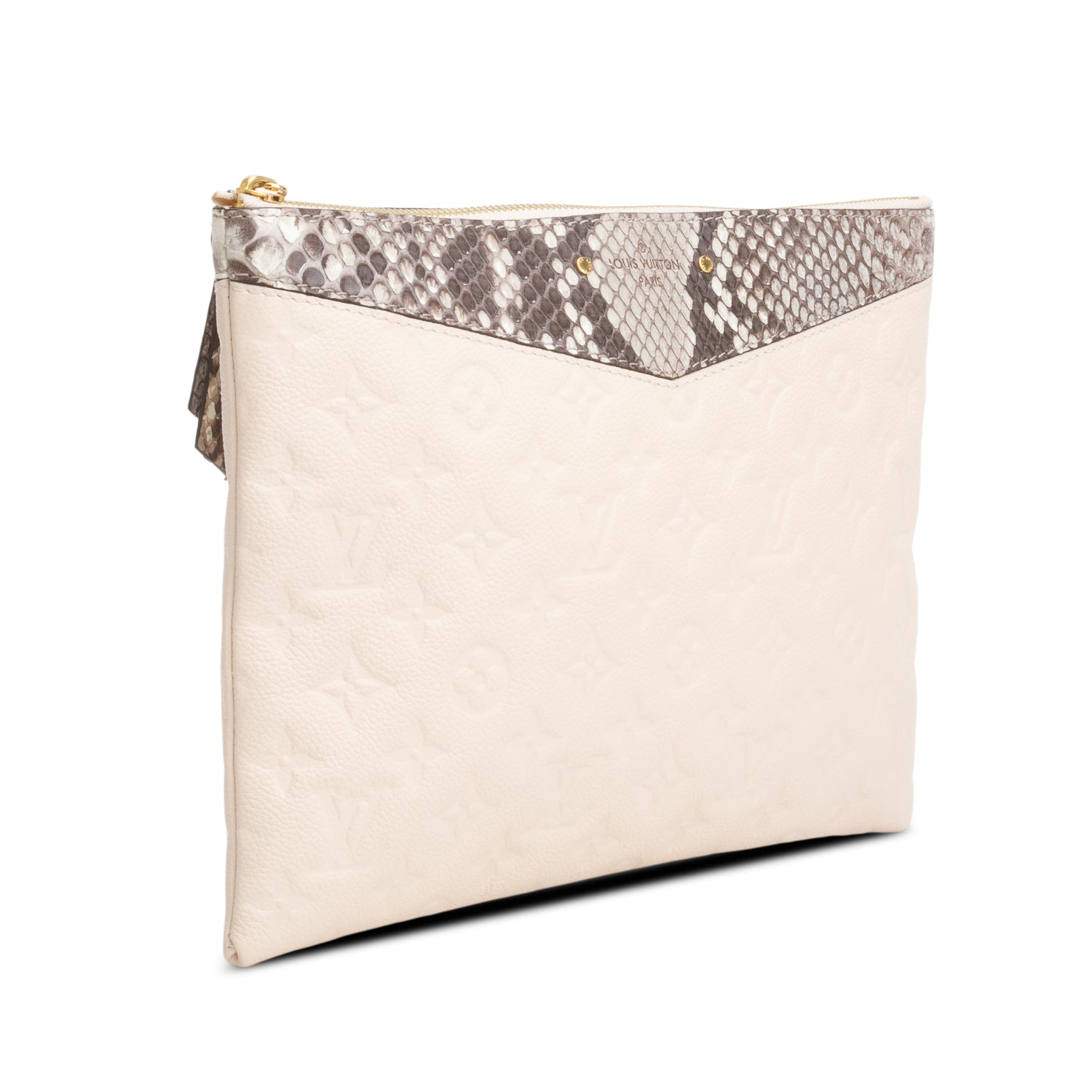 Louis Vuitton Cream Monogram Empreinte Python Daily Pouch