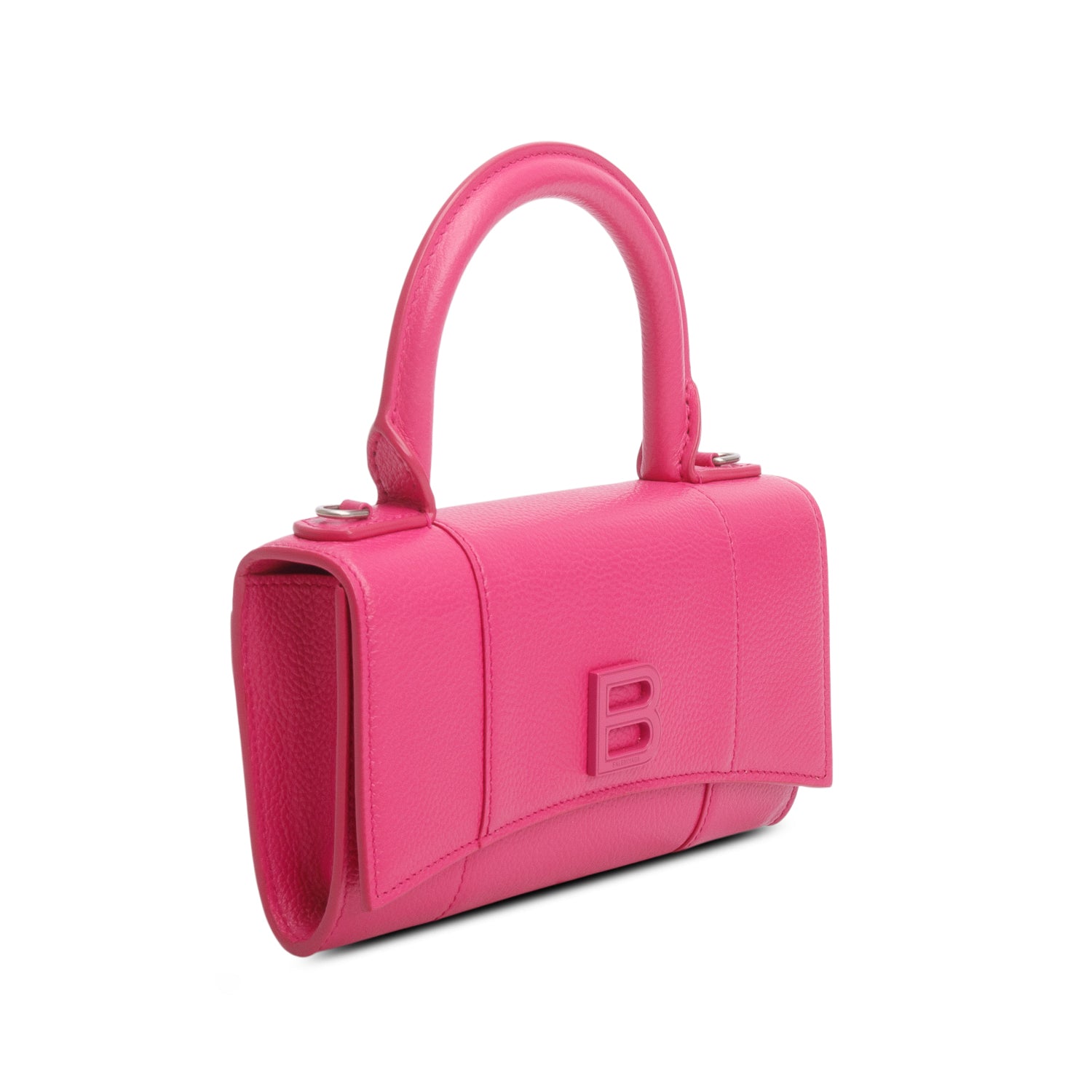 Balenciaga Pink Grained Calf Leather Hourglass Phone Holder w/ Box & Chain