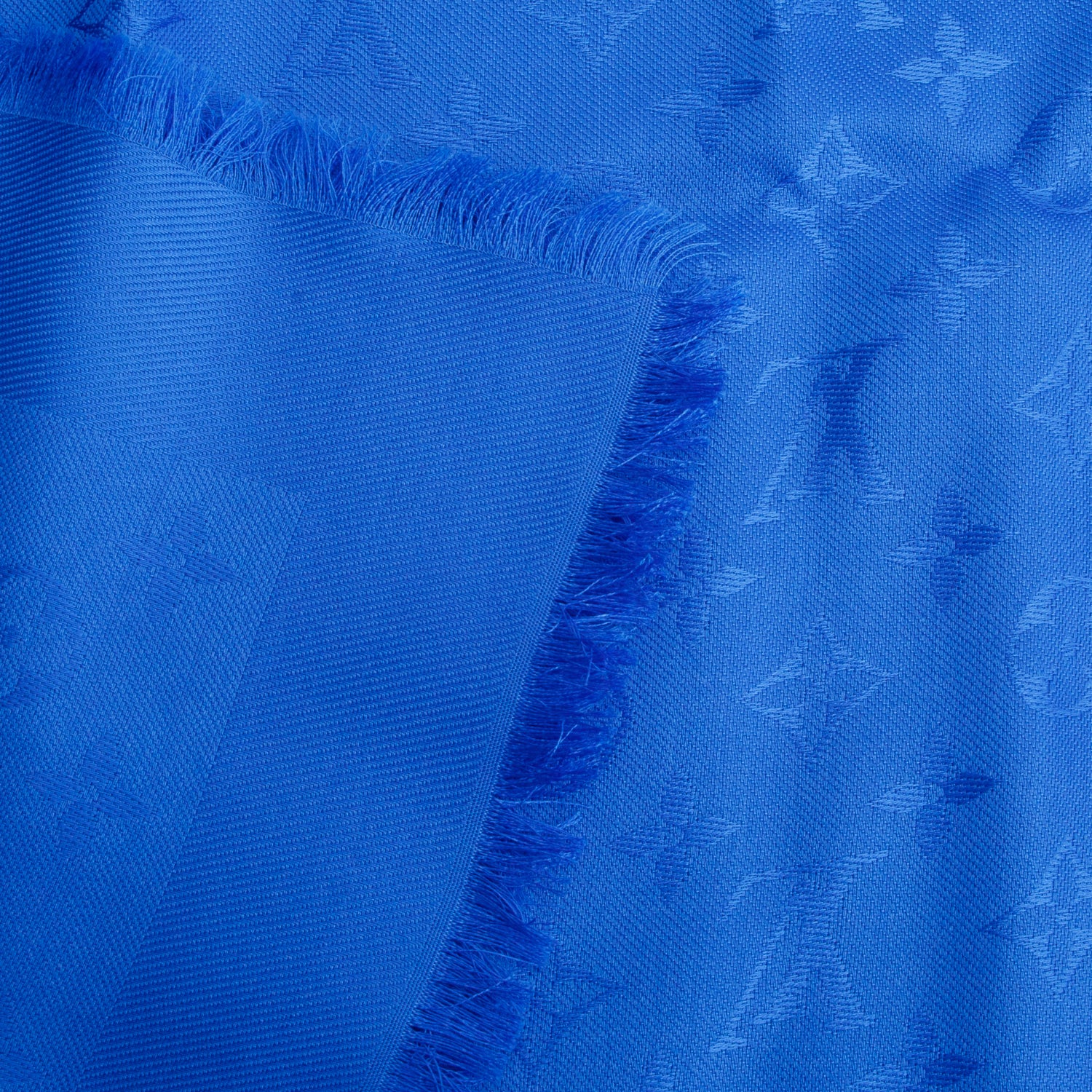 Louis Vuitton Blue Silk/Wool Monogram Shawl w/ Box