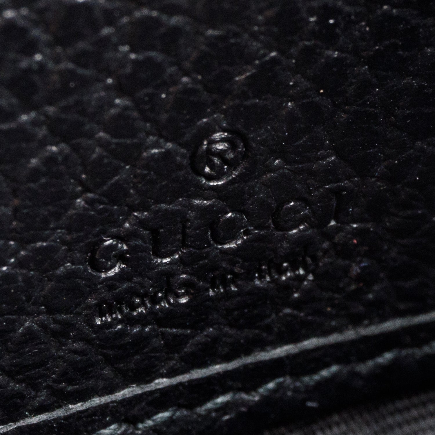Gucci Black Calfskin Leather GG Marmont Continental Wallet