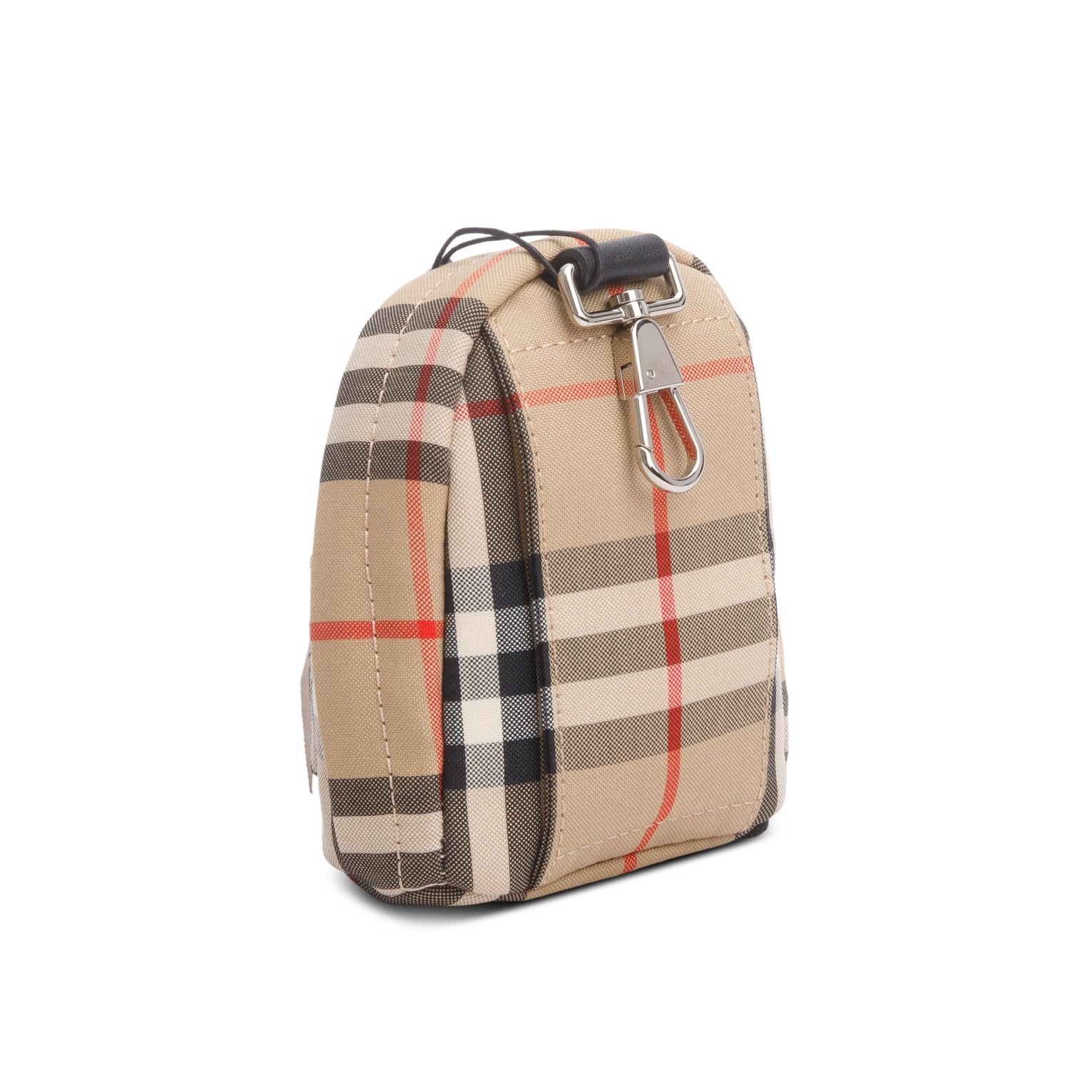 Burberry Brown Vintage Check Mini Jett Backpack Key Charm