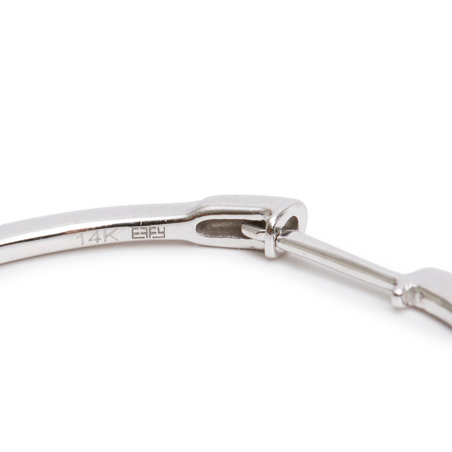 Effy 14k White Gold Diamond Hoop Earrings