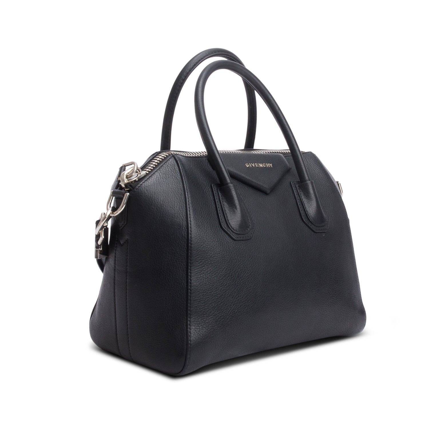 Givenchy Black Sugar Goatskin Medium Antigona w/ Strap