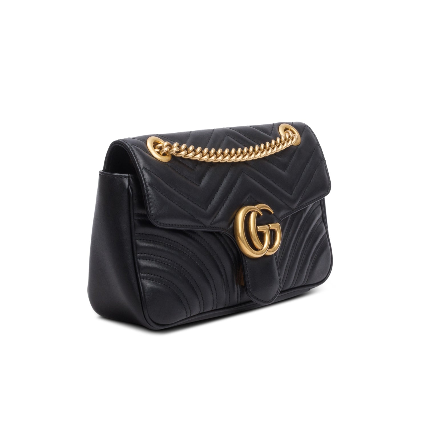 Gucci Black GG Marmont Matelasse Medium Shoulder Bag