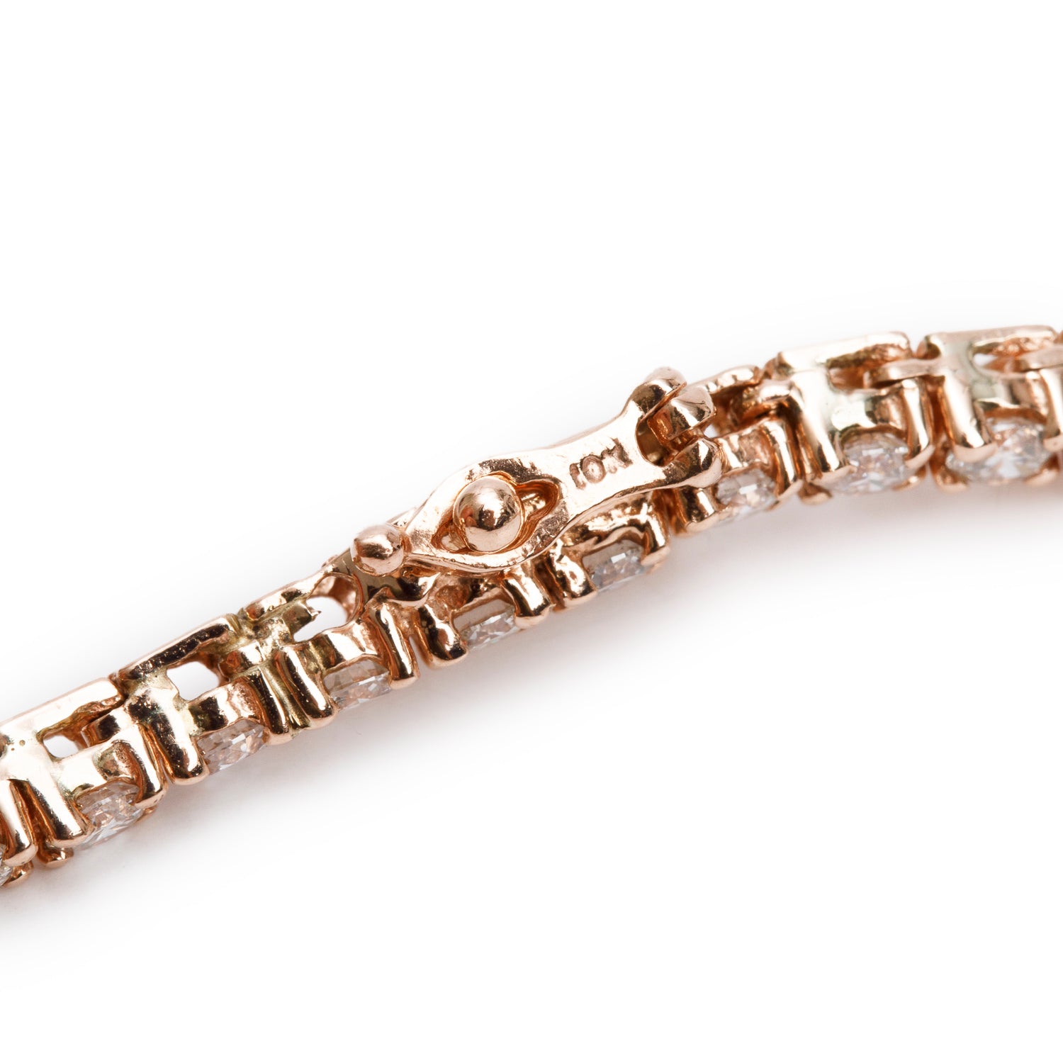 10k Rose Gold 7.70 tcw. Diamond Tennis Necklace