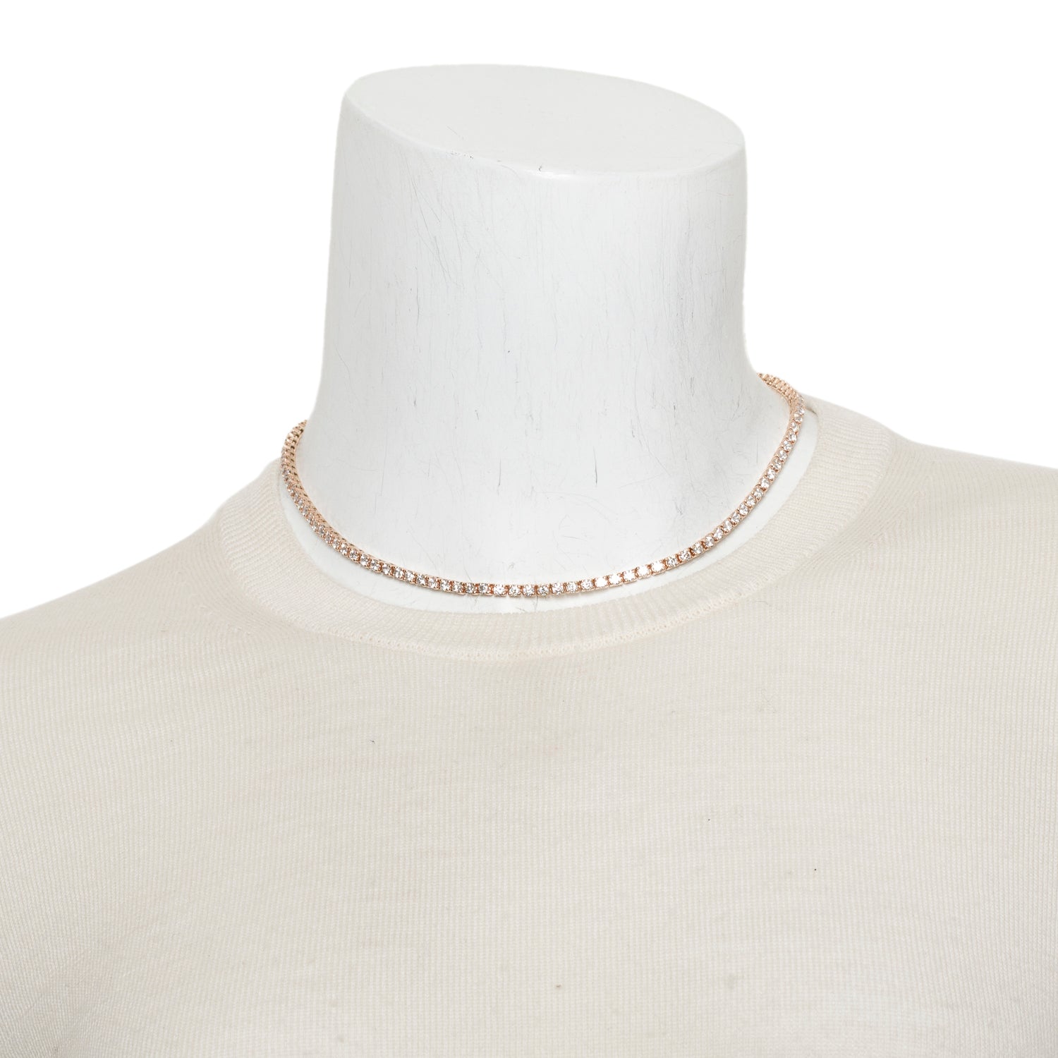 10k Rose Gold 7.70 tcw. Diamond Tennis Necklace