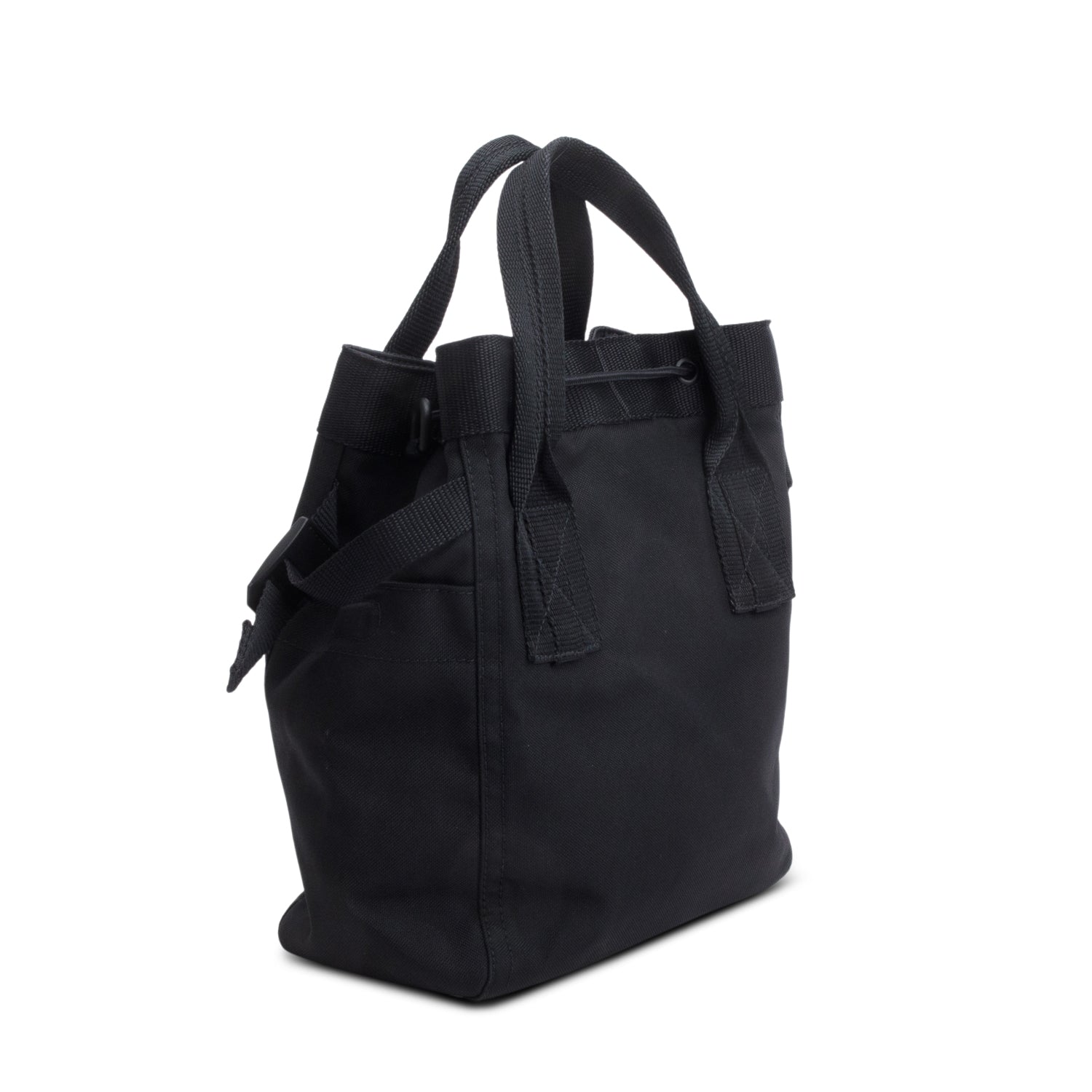 Balenciaga Black Canvas Logo Patch Tote Bag w/ Strap