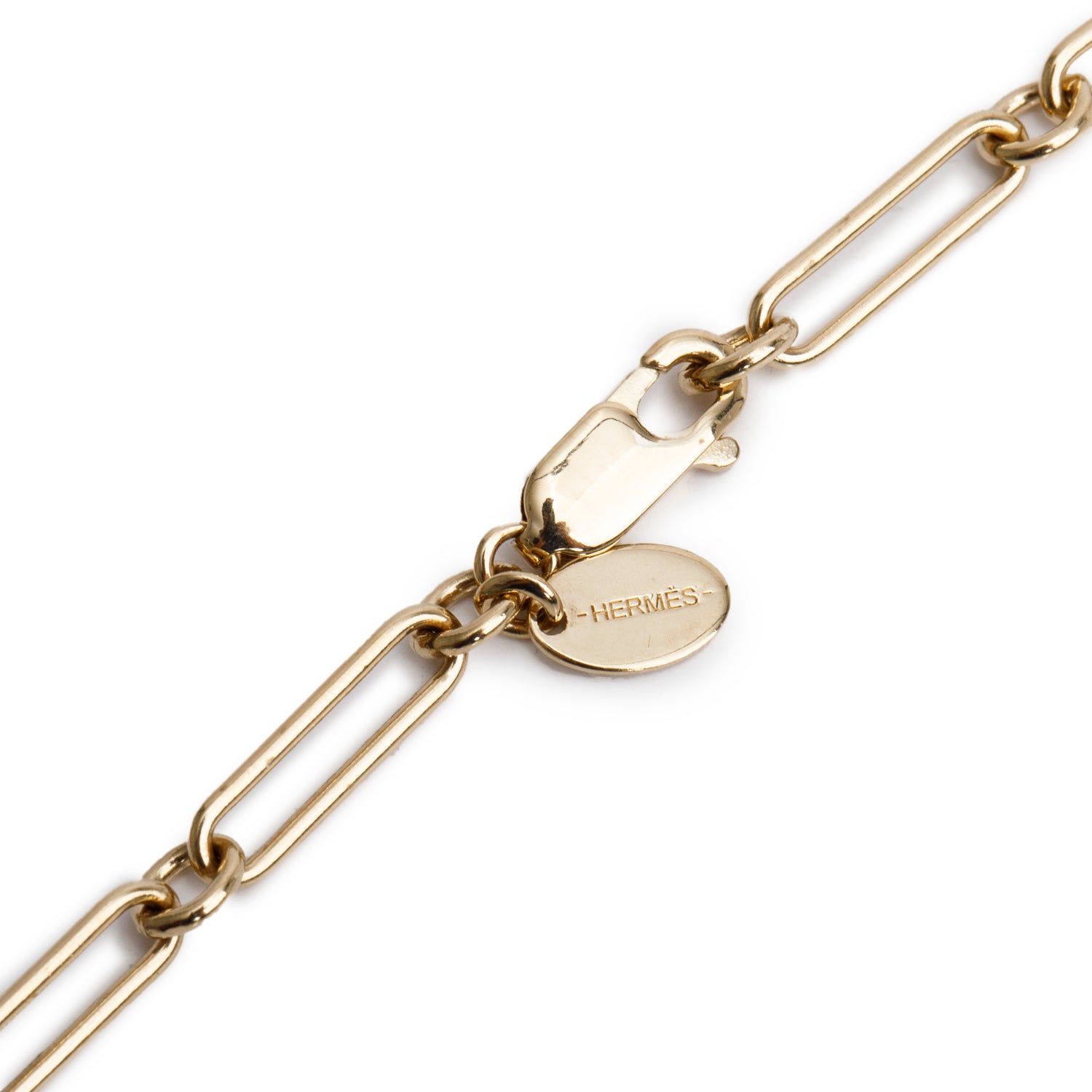 Hermes Gold-Plated Curiosite Long Necklace w/ Box