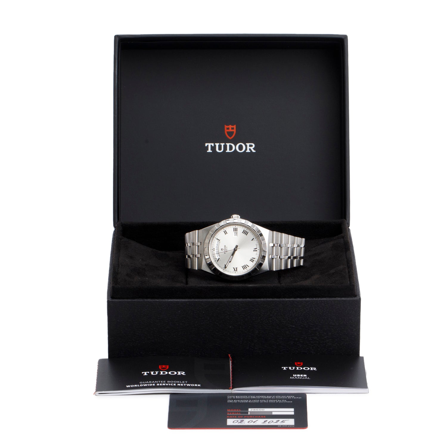 Tudor 2025 Stainless Steel Royal 41 MM Automatic Watch Silver Dial 28600 w/ Box & Papers