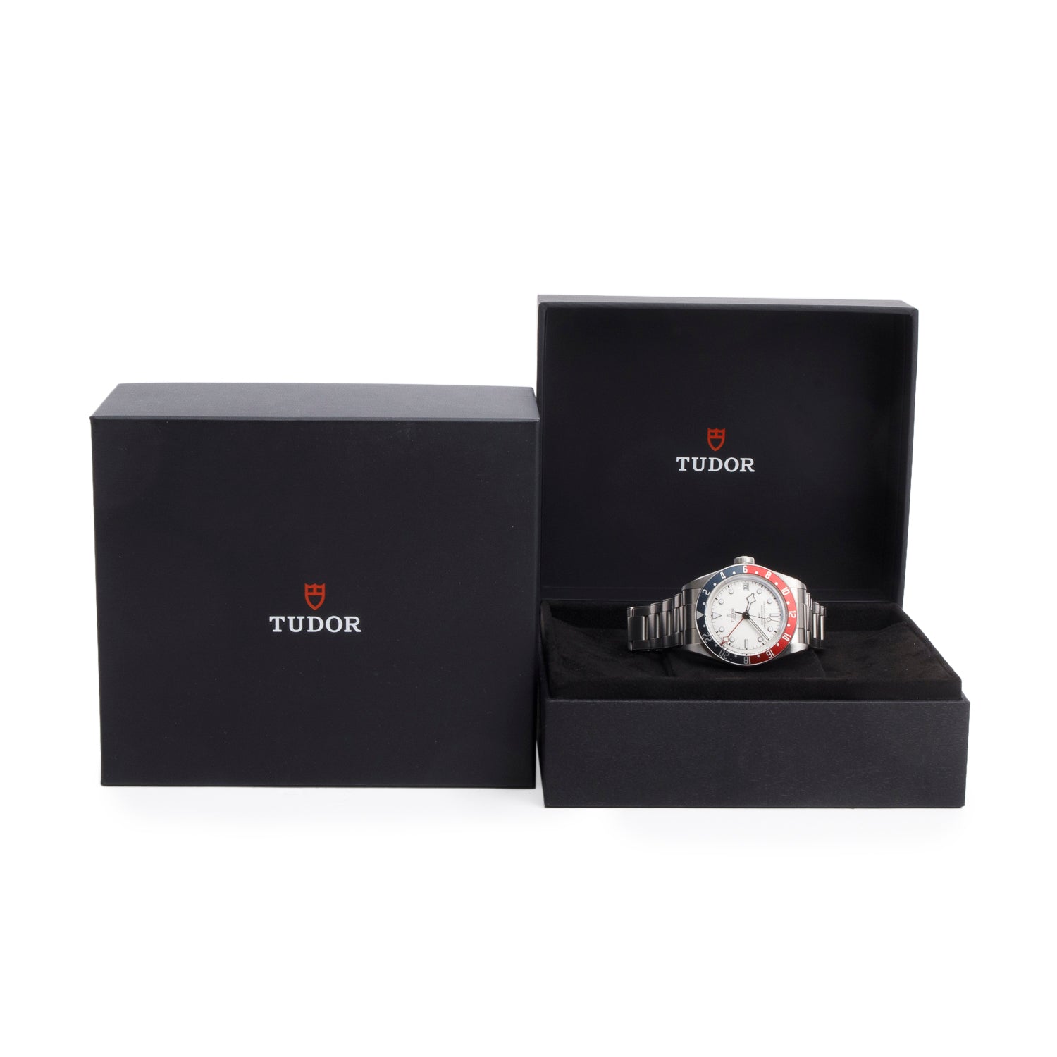 Tudor 2025 Stainless Steel Black Bay 'Pepsi' GMT 41 MM Automatic Watch Opaline Dial 79830RB w/ Box & Papers