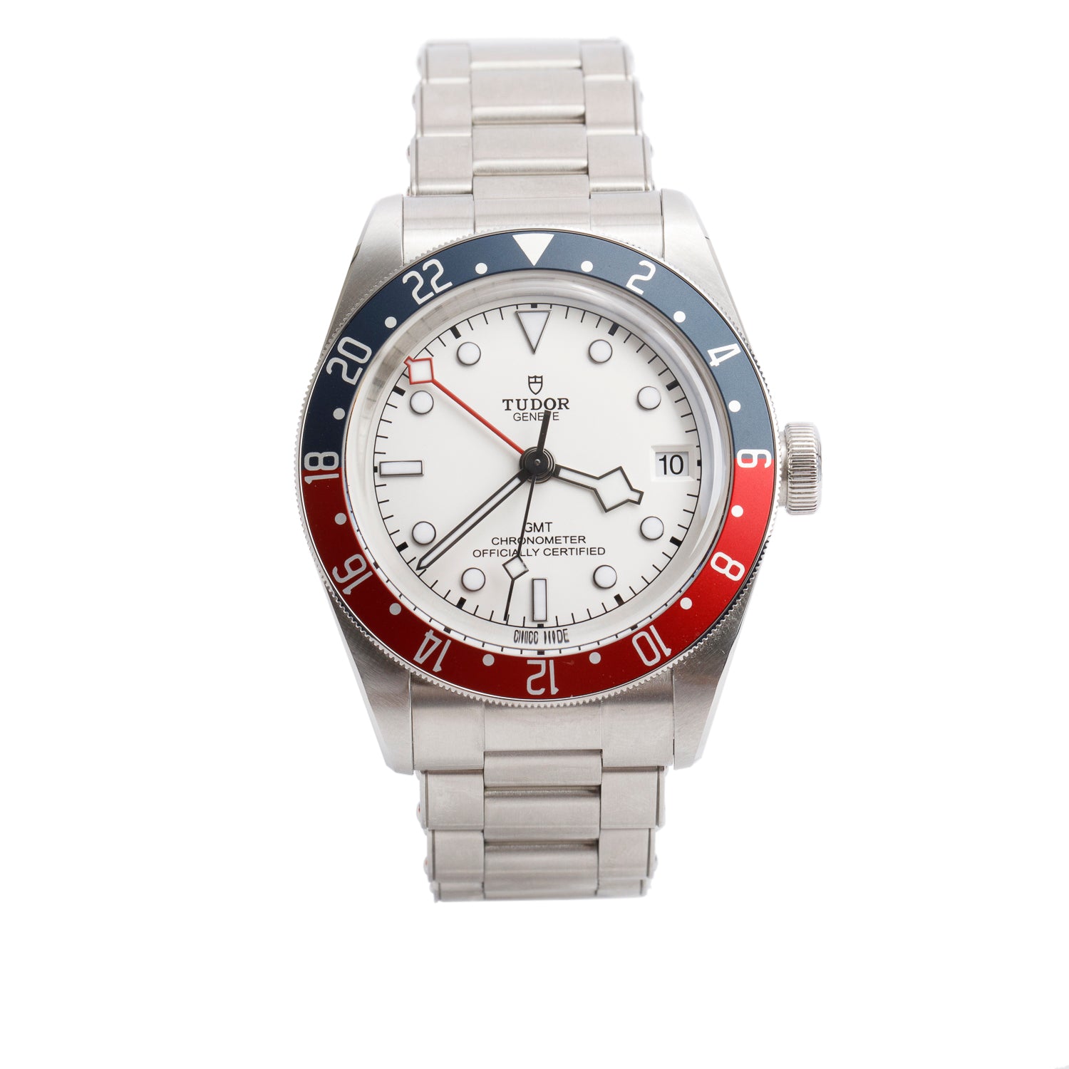 Tudor 2025 Stainless Steel Black Bay 'Pepsi' GMT 41 MM Automatic Watch Opaline Dial 79830RB w/ Box & Papers