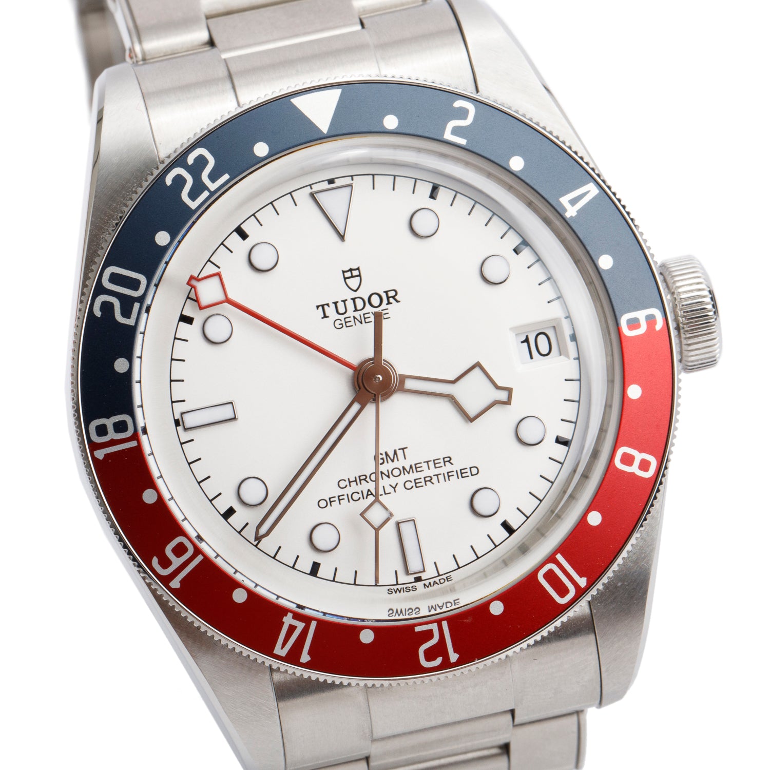Tudor 2025 Stainless Steel Black Bay 'Pepsi' GMT 41 MM Automatic Watch Opaline Dial 79830RB w/ Box & Papers