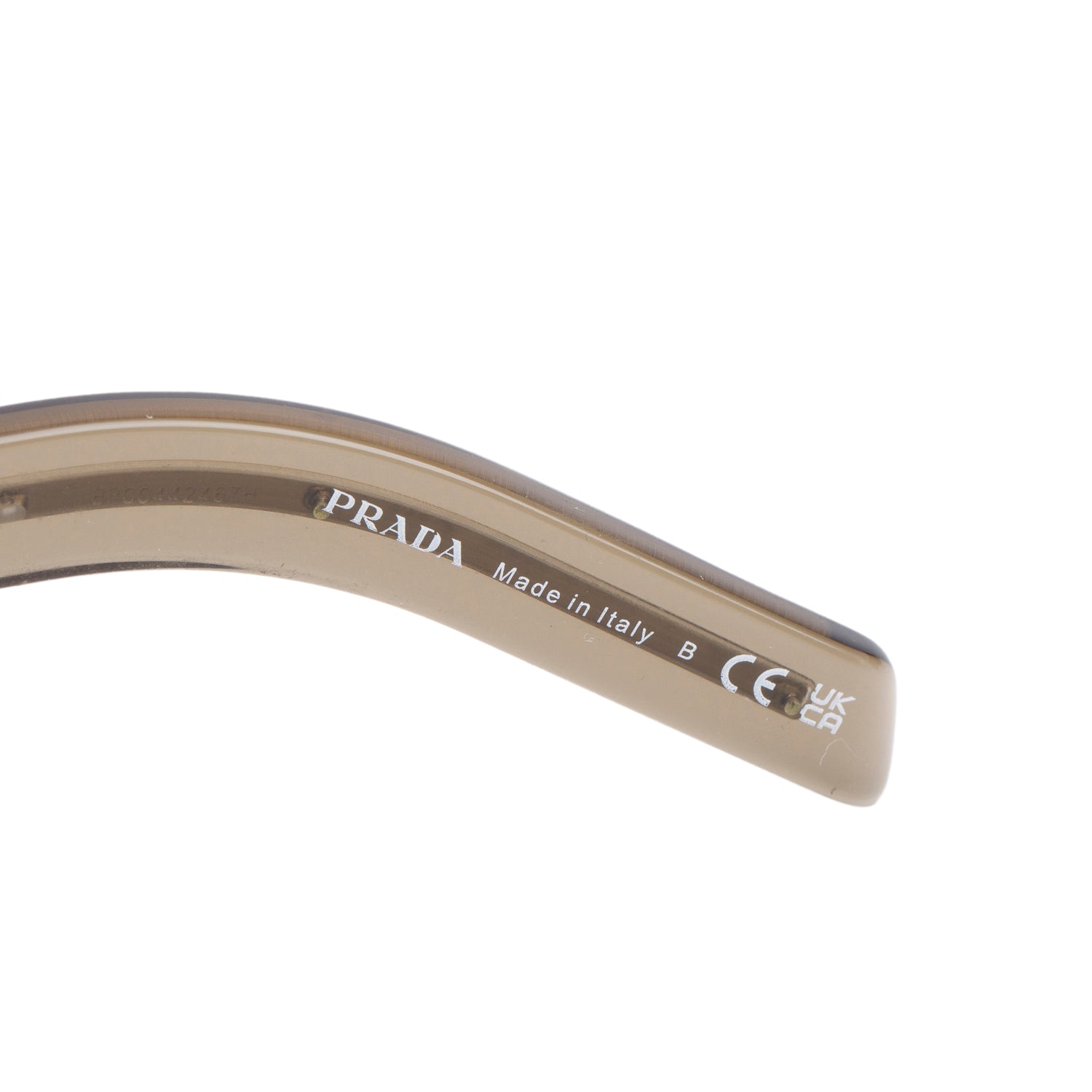 Prada SPRB11 Brown Acetate Rectangle Sunglasses