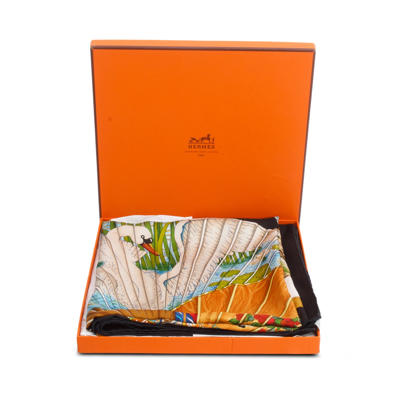 Hermes Multicolor 'Brise de Charme' Silk Scarf 90 w/ Box