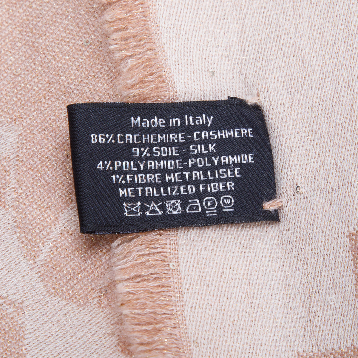 Chanel Pink Glitter CC Cashmere/Silk Scarf w/ Box