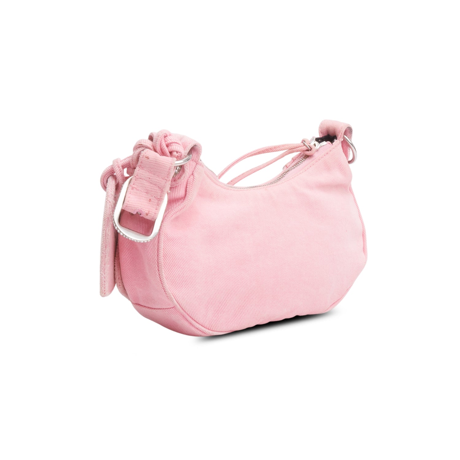 Balenciaga Pink Denim Le Cagole XS Shoulder Bag