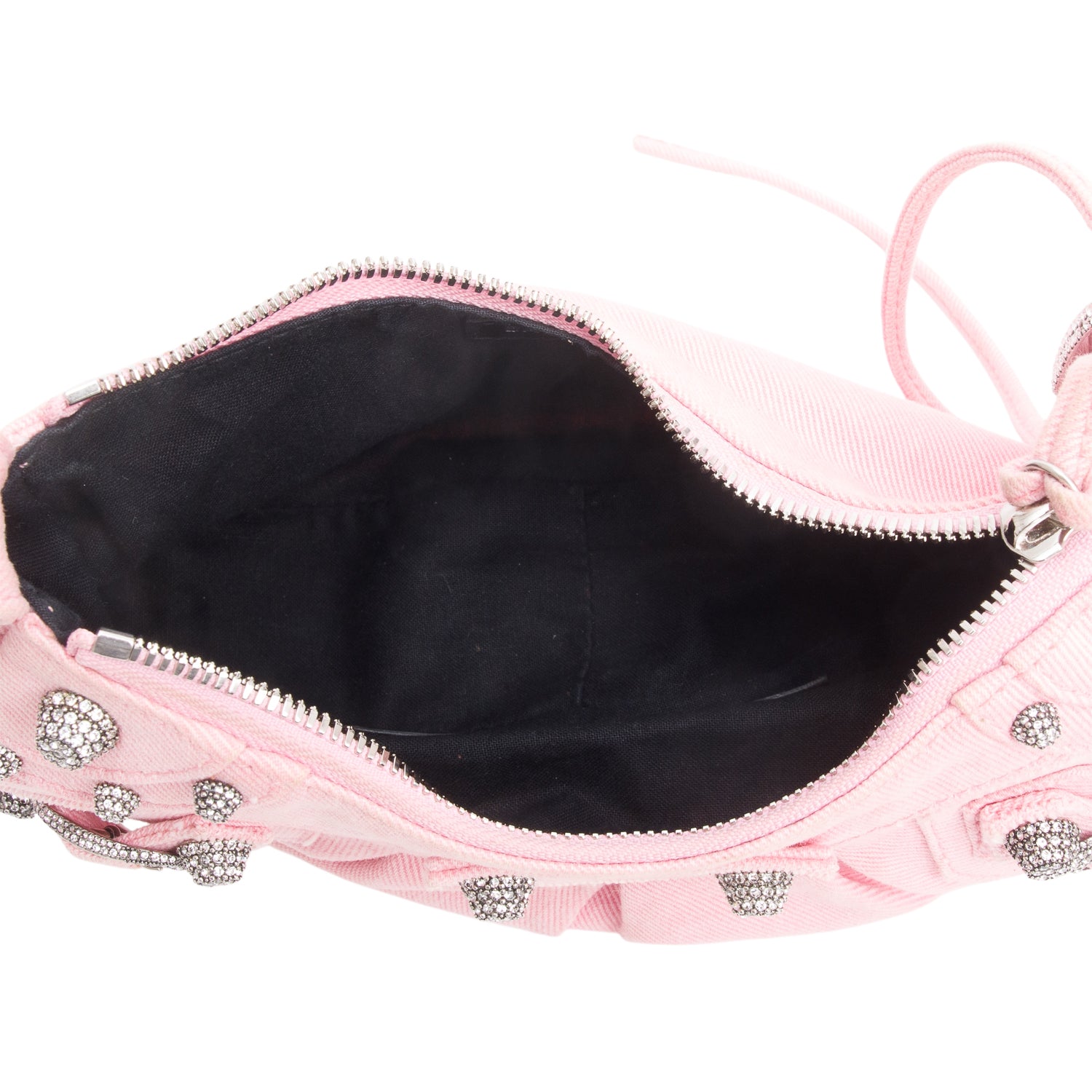 Balenciaga Pink Denim Le Cagole XS Shoulder Bag