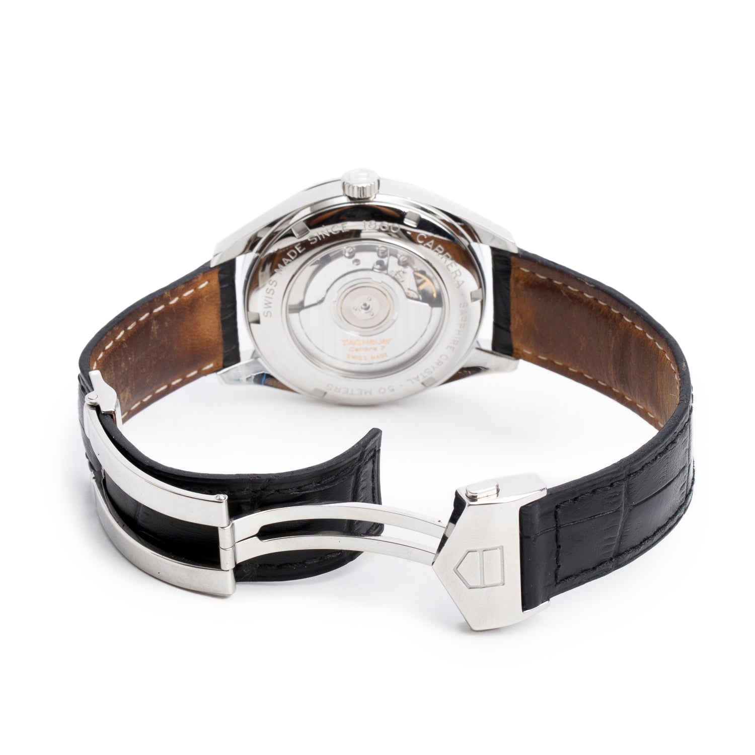 Tag Heuer Stainless Steel Carrera Twin-Time 39 MM Automatic Watch WV2115-0 w/ Papers