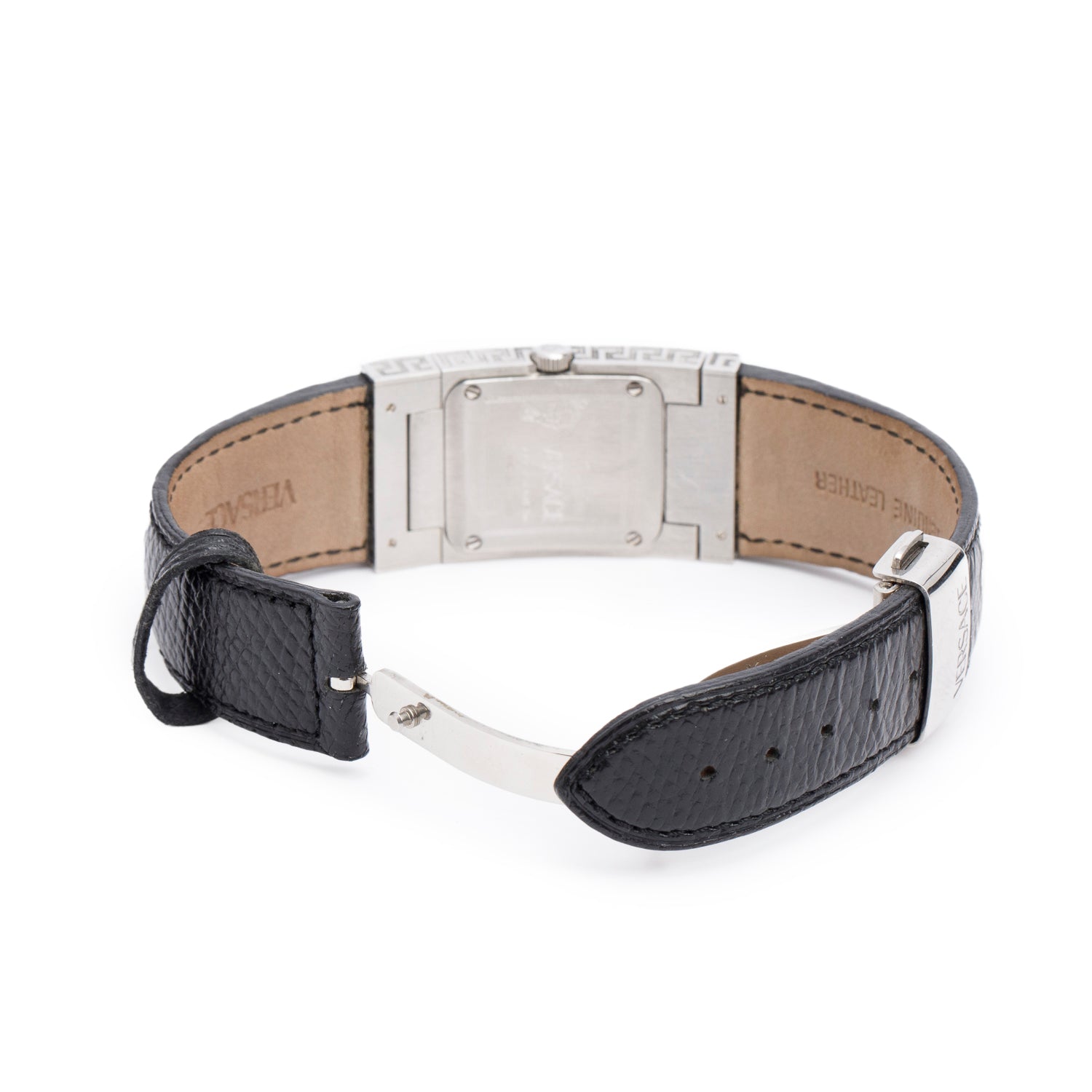 Versace Stainless Steel On Fifth Quartz Watch Silver Dial