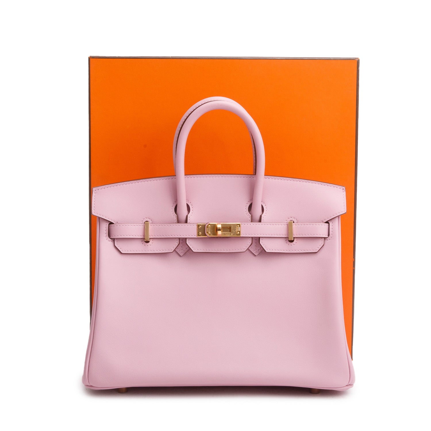Hermes 2022 Mauve Sylvestre Swift Birkin 25 w/ Box & Receipt