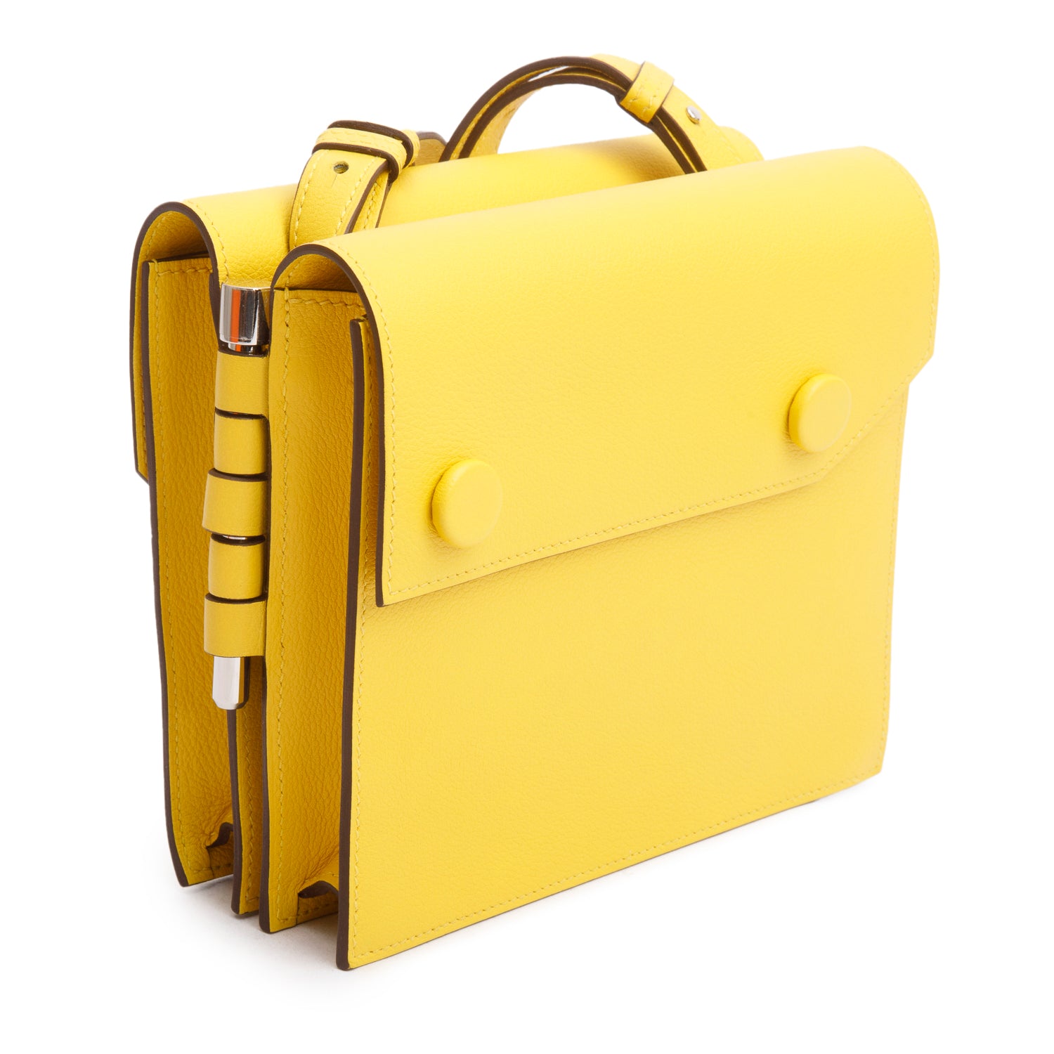 Hermes Jaune de Naples Evercolor Twins Bag w/ Box