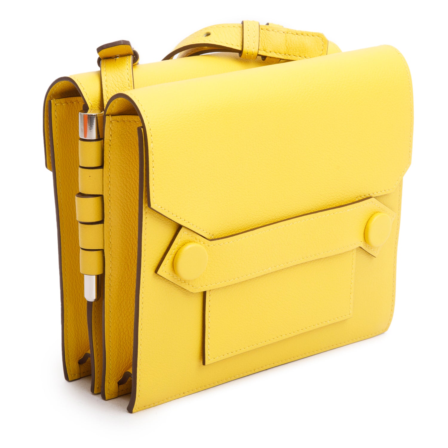 Hermes Jaune de Naples Evercolor Twins Bag w/ Box