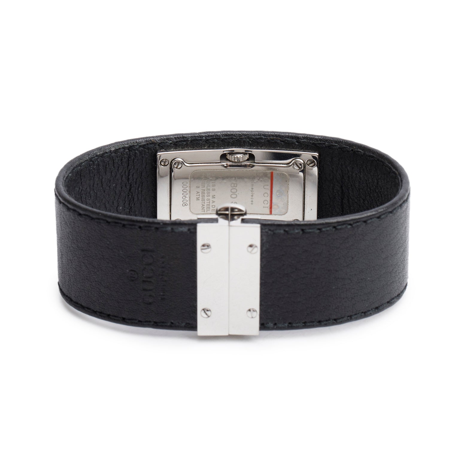 Gucci Stainless Steel 7800 Series Quartz Watch Black Dial