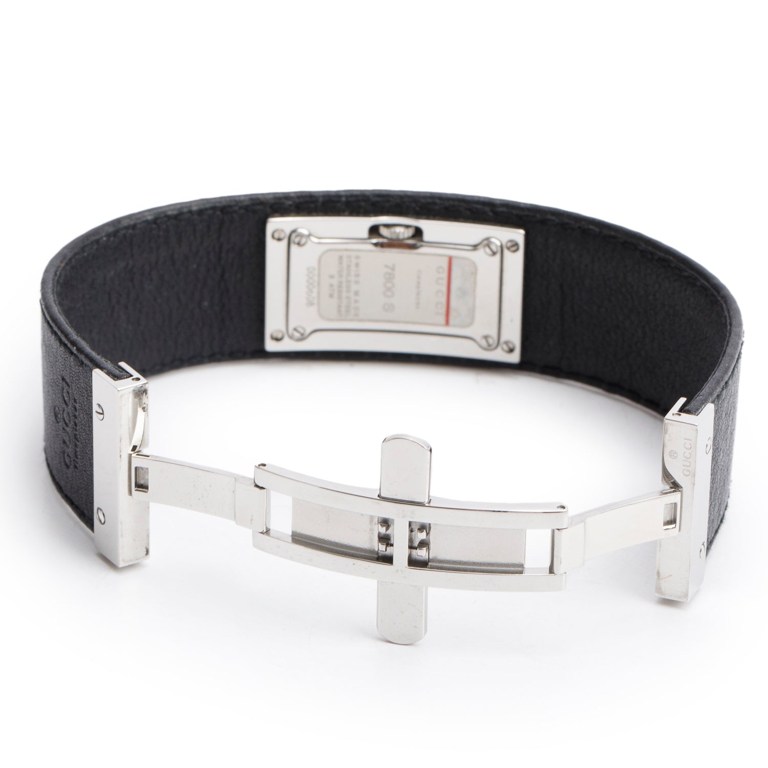 Gucci Stainless Steel 7800 Series Quartz Watch Black Dial