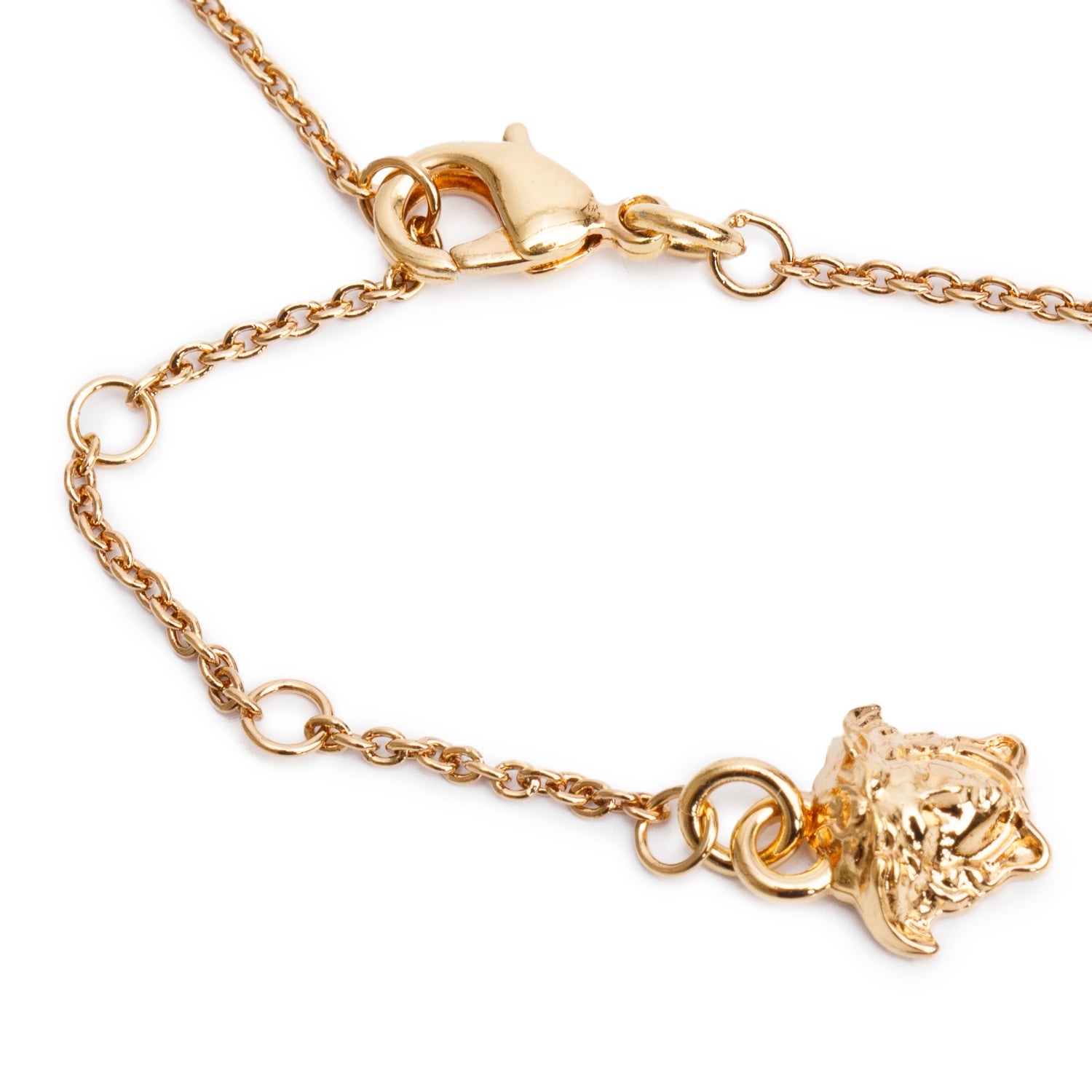 Versace Gold Plated Padlock Medusa Charm Necklace