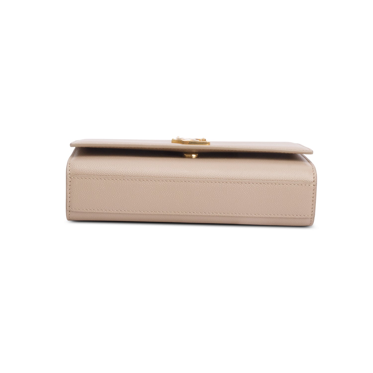 Saint Laurent 2022 Beige Grain De Poudre Small Monogram Kate Satchel w/ Box & Receipt
