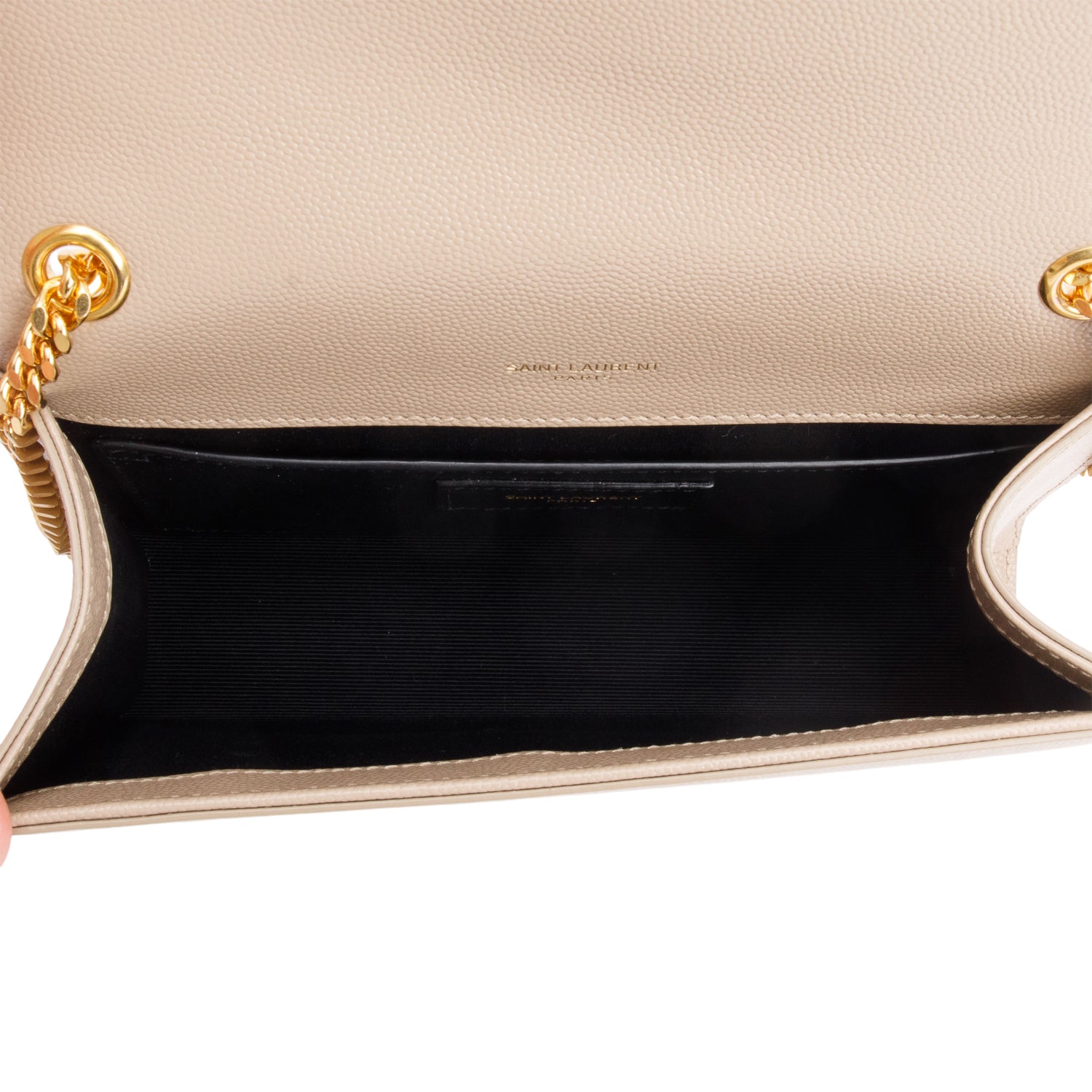 Saint Laurent 2022 Beige Grain De Poudre Small Monogram Kate Satchel w/ Box & Receipt