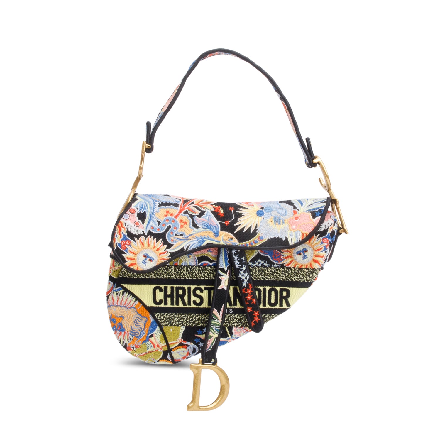 Christian Dior Multicolor Canvas Embroidered Zodiac Fantastico