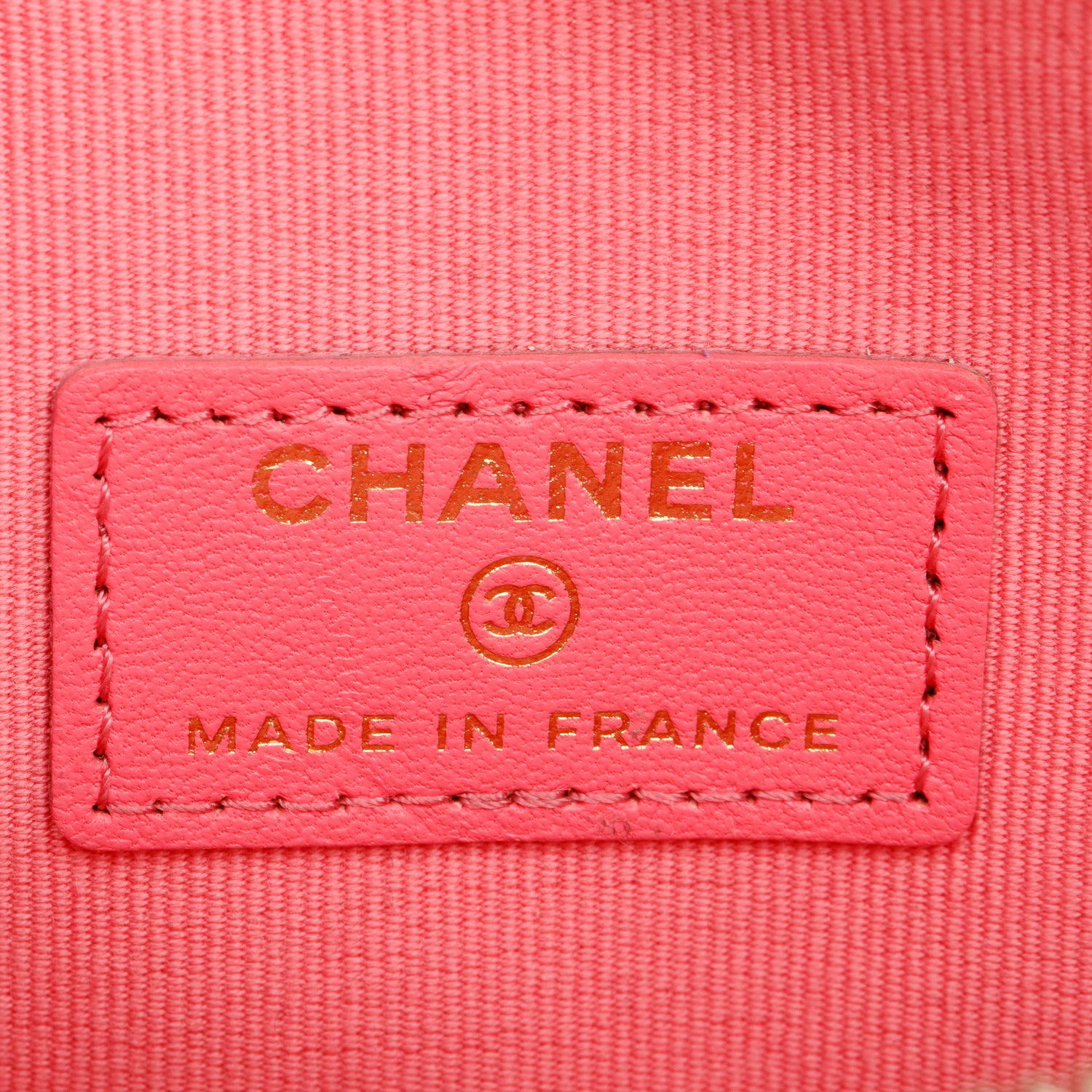 Chanel 2021 Pink Lambskin Leather Mini CC In Love Heart Bag w/ Authenticity Card