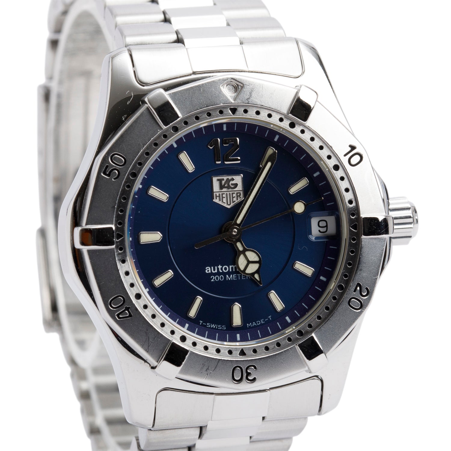 Tag Heuer Stainless Steel Professional 200M 33 MM Automatic Watch Blue Dial WK2217