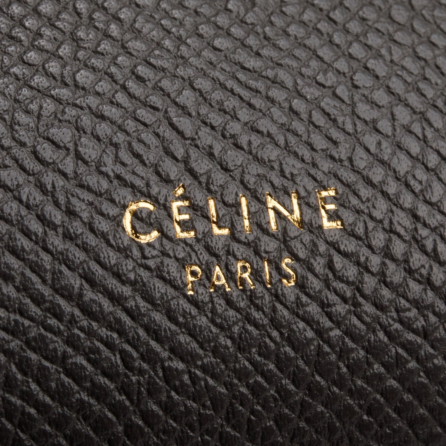 Celine Grey Grained Calfskin Micro Belt Bag w/ Strap