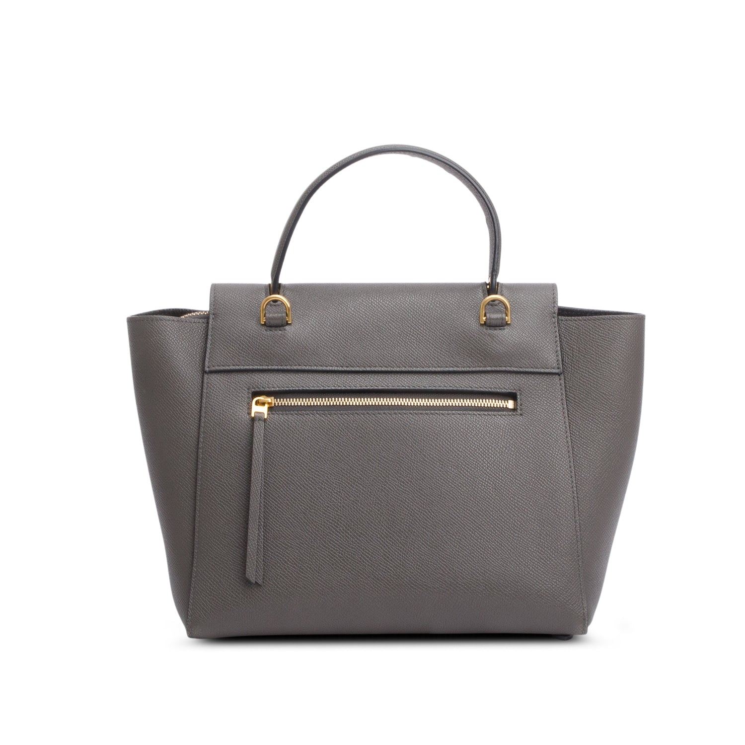 Celine Grey Grained Calfskin Micro Belt Bag w/ Strap