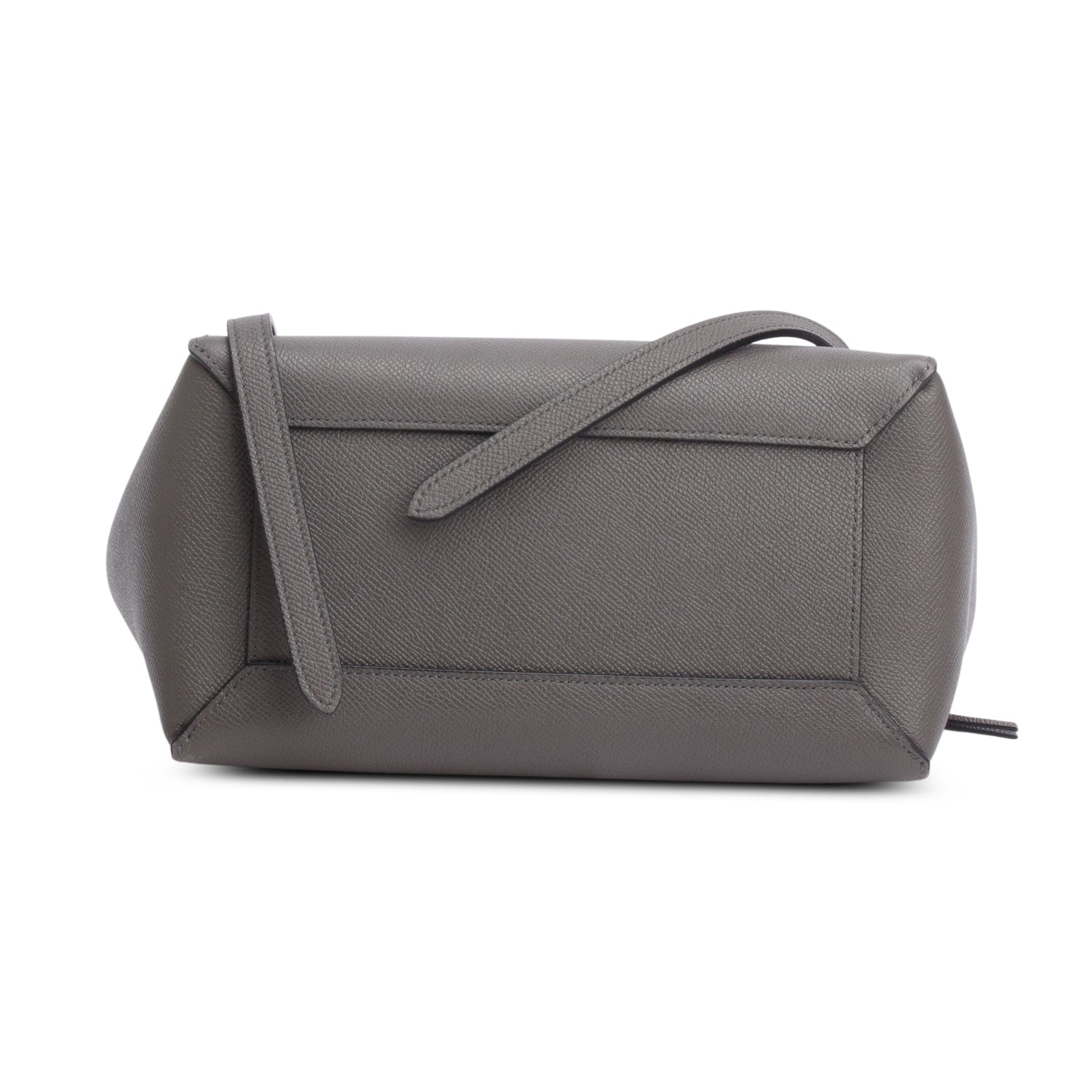 Celine Grey Grained Calfskin Micro Belt Bag w/ Strap
