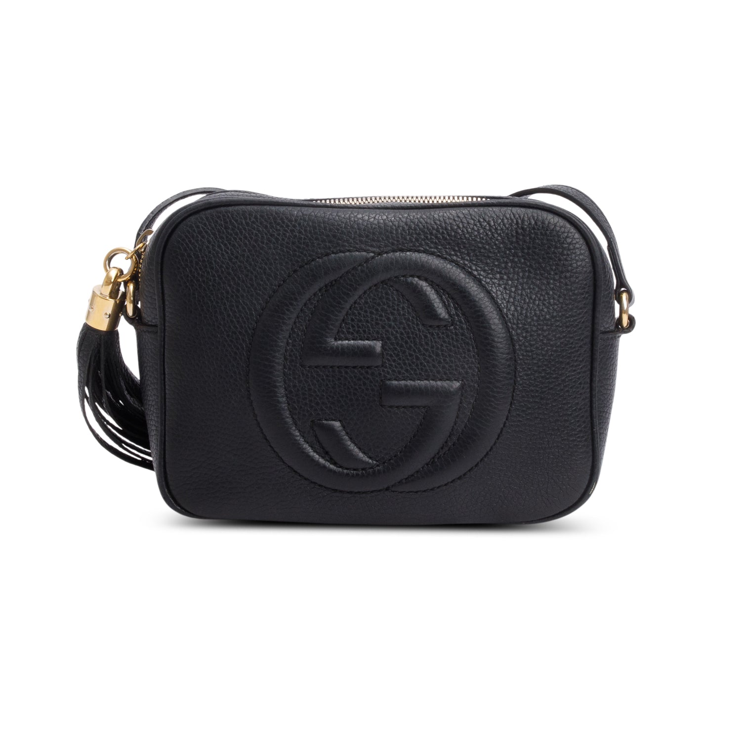 Gucci Black Pebbled Calfskin Leather Small Soho Disco Bag