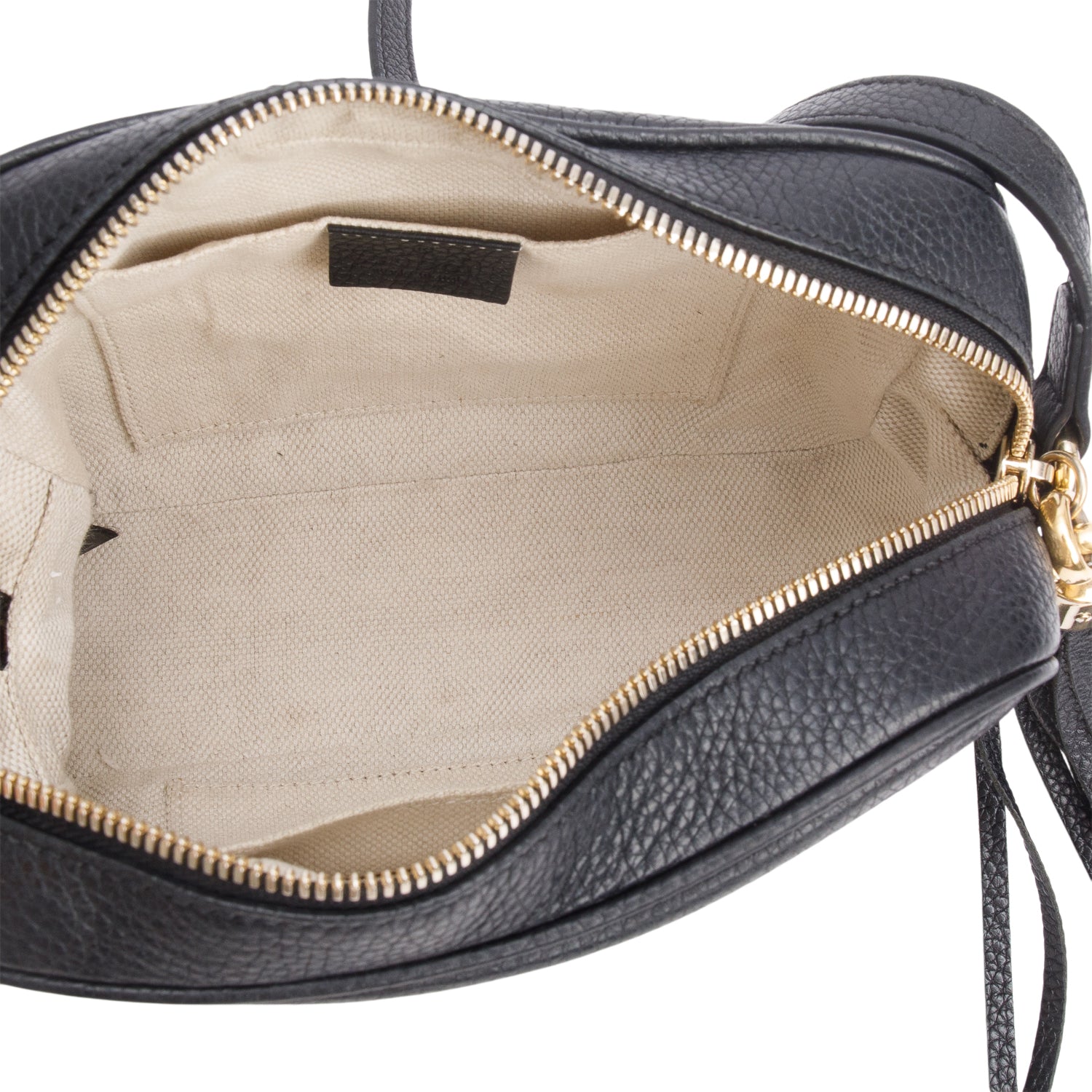 Gucci Black Pebbled Calfskin Leather Small Soho Disco Bag