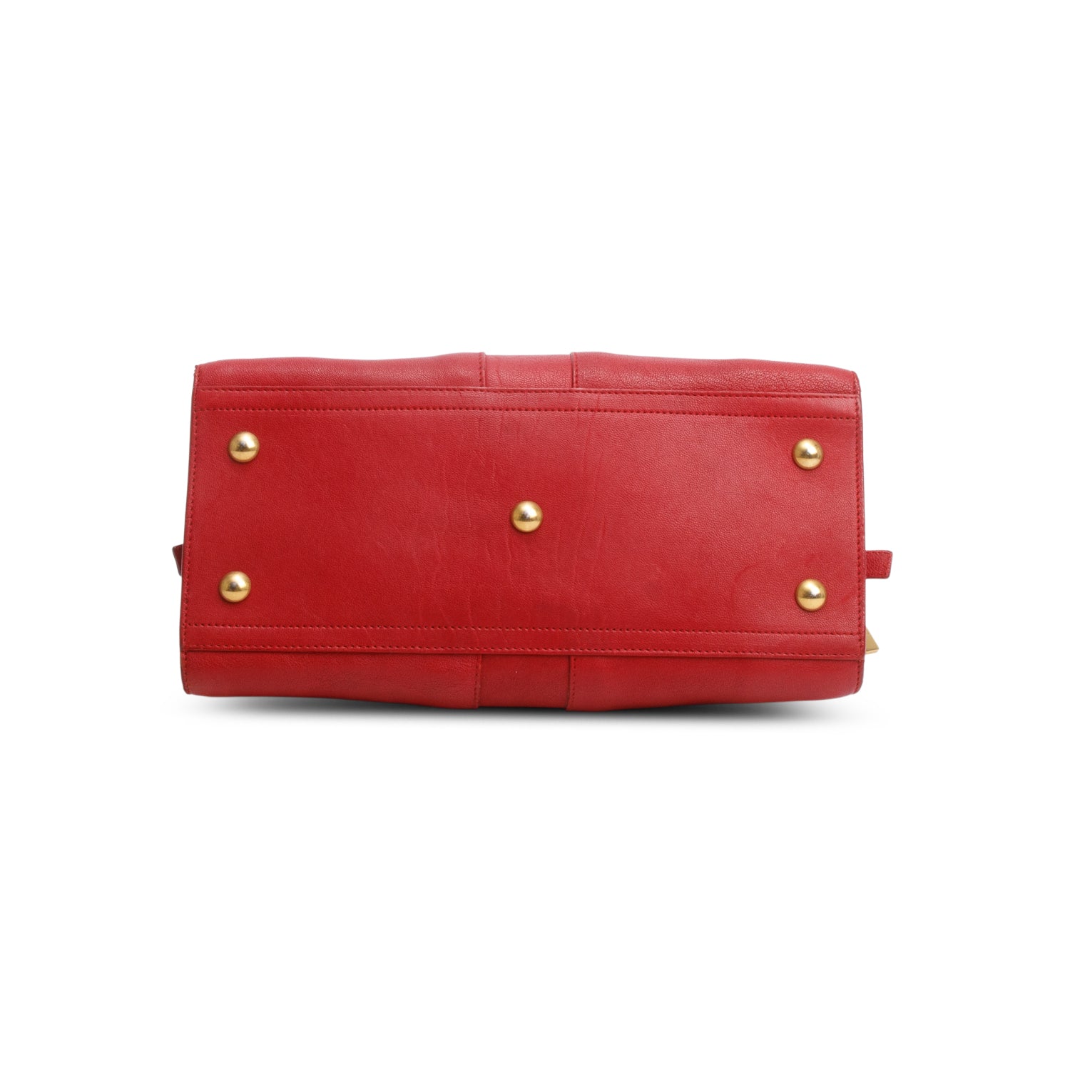 Saint Laurent Red Calfskin Small Classic Y Cabas w/ Strap