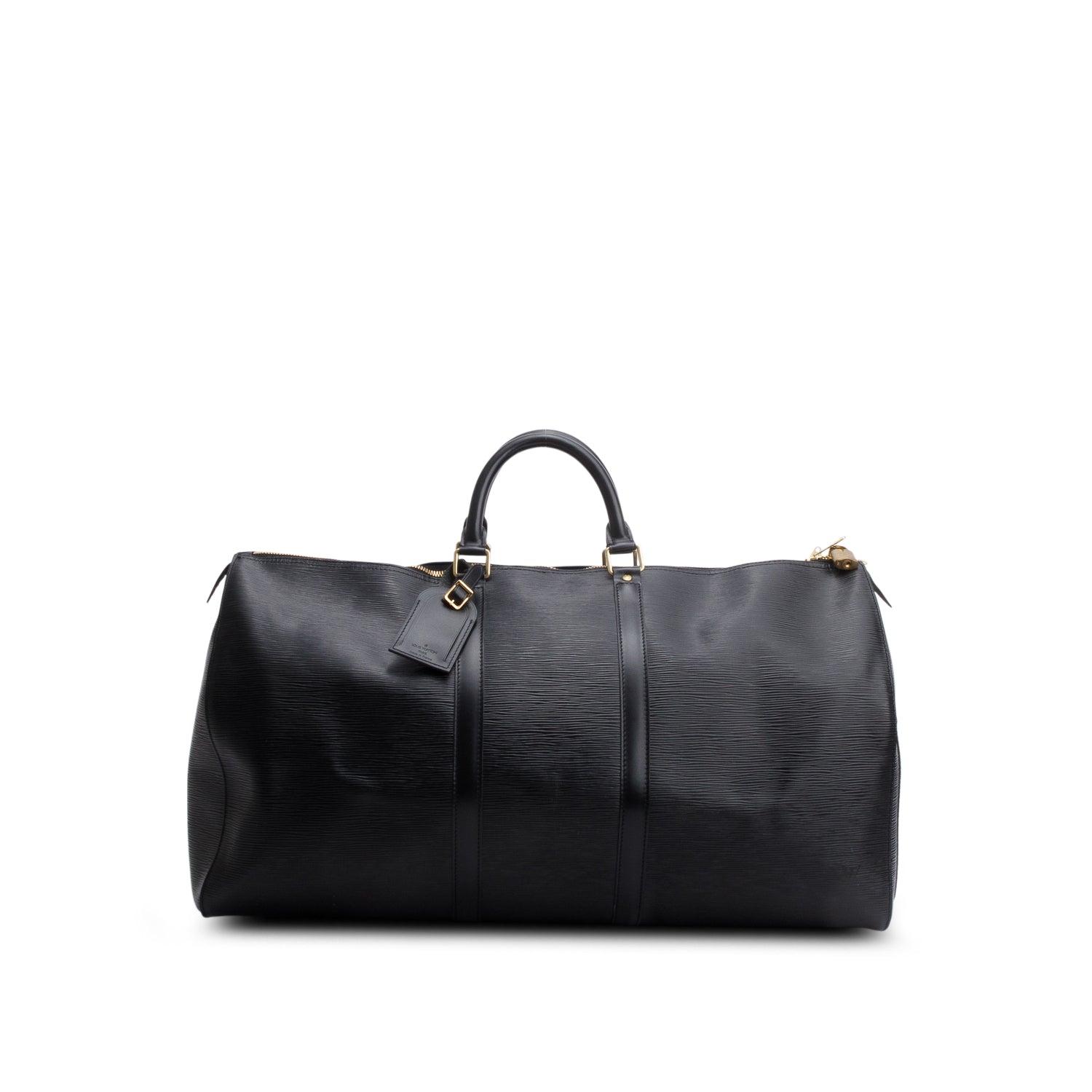 Louis Vuitton Vintage Black Epi Leather Keepall 55