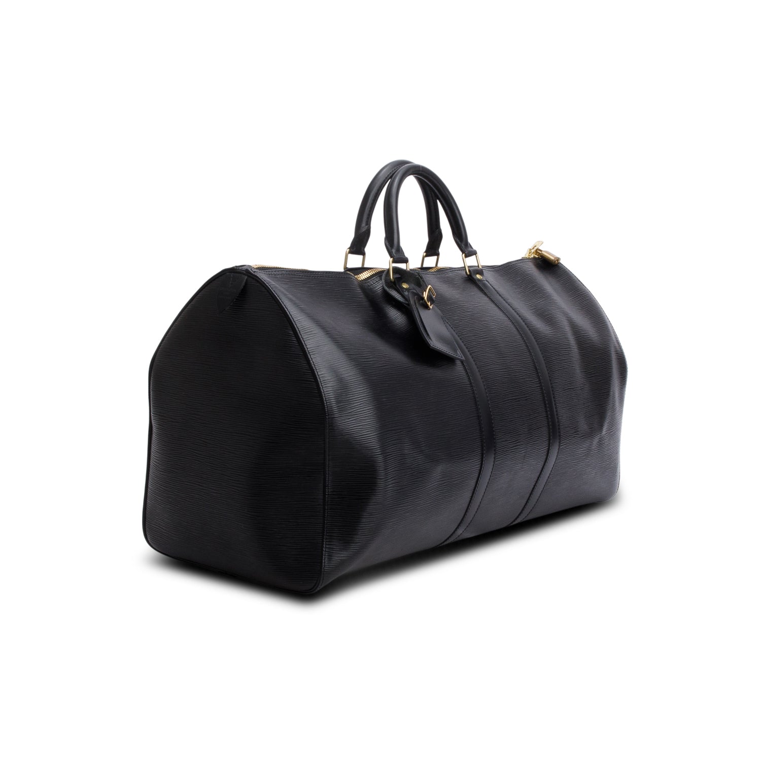 Louis Vuitton Vintage Black Epi Leather Keepall 55