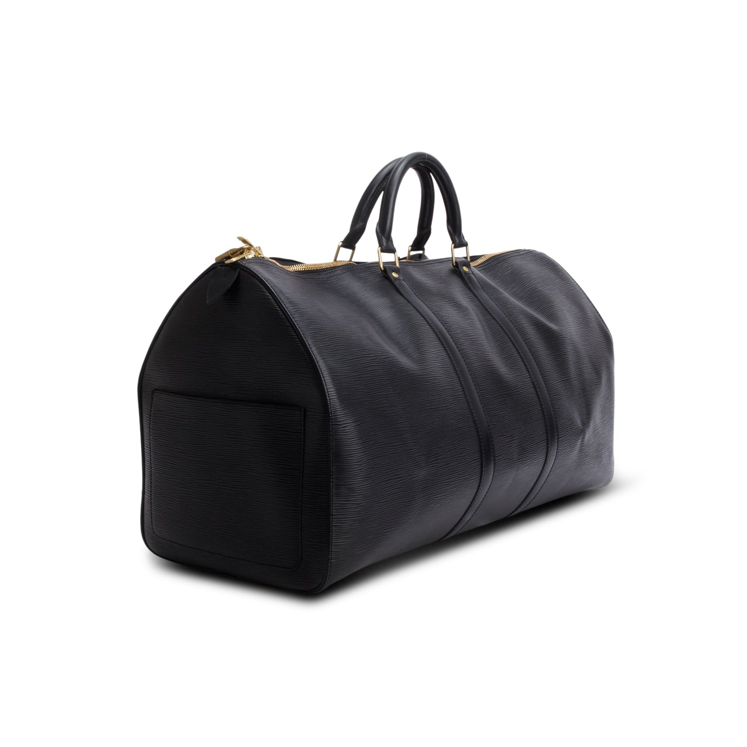 Louis Vuitton Vintage Black Epi Leather Keepall 55
