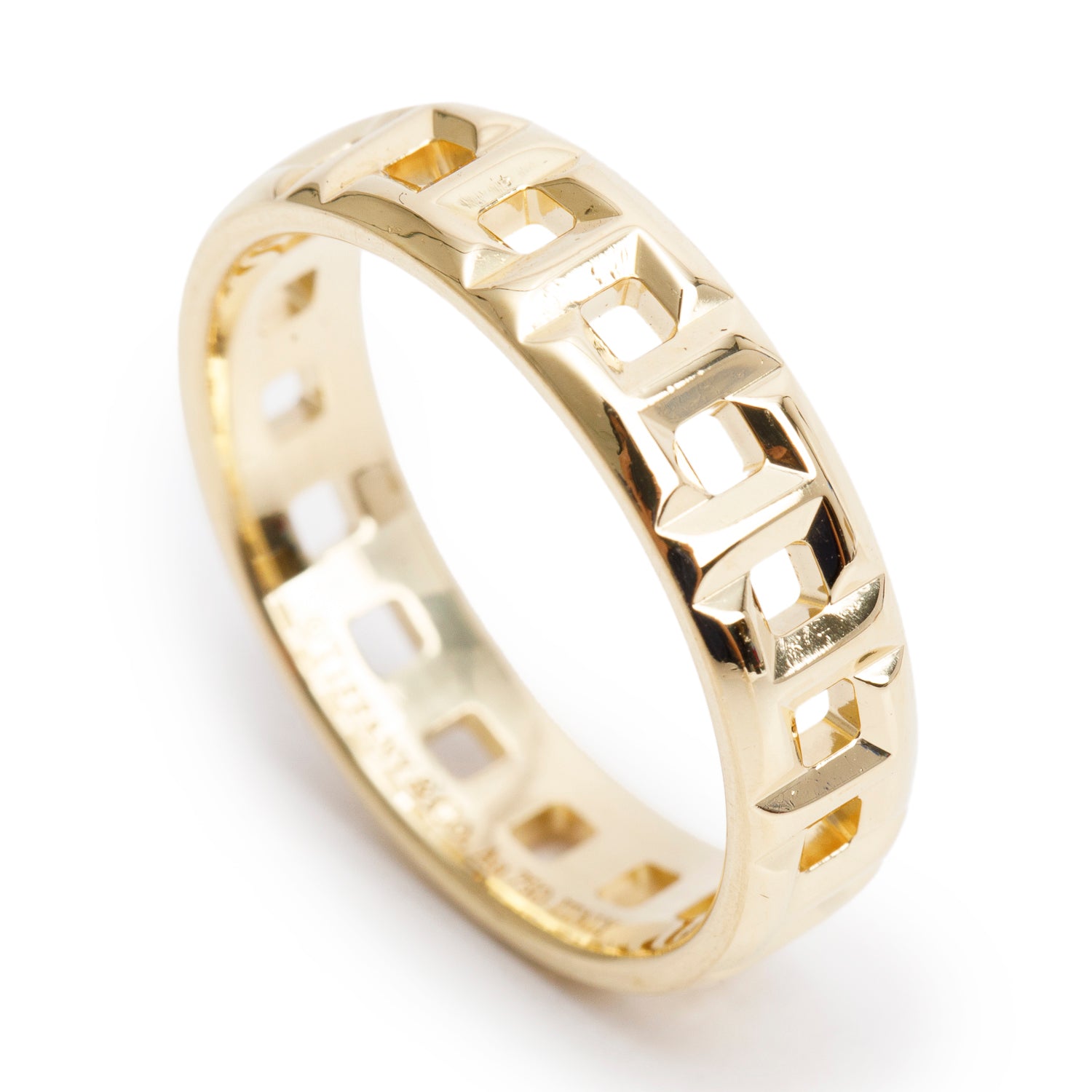 Tiffany & Co. 18k Yellow Gold T True Wide 5.5 MM Ring, Size 9