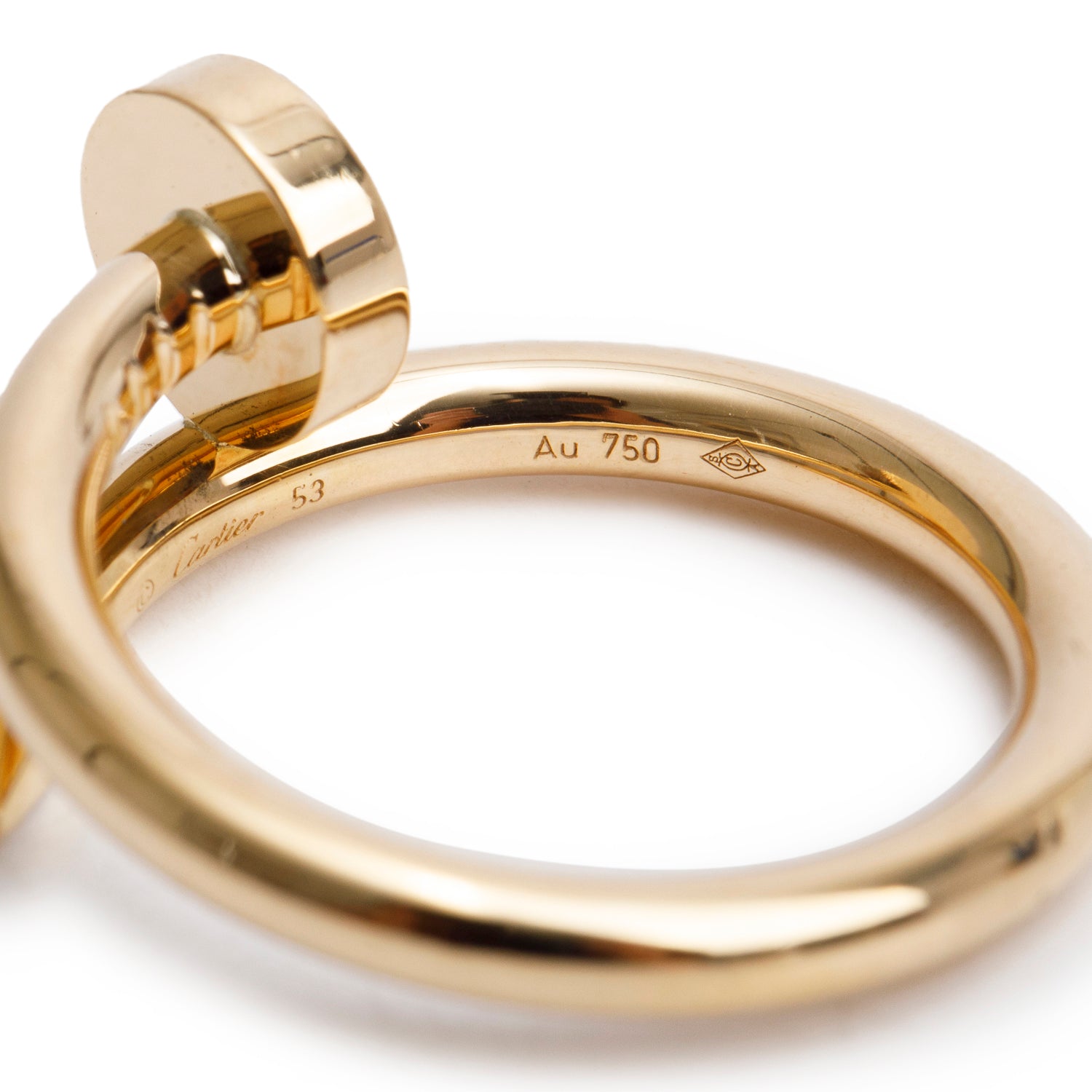 Cartier 2022 18k Yellow Gold Juste Un Clou Ring, Classic Model, Size 53 6.25 w/ Box, Receipt & Certificate