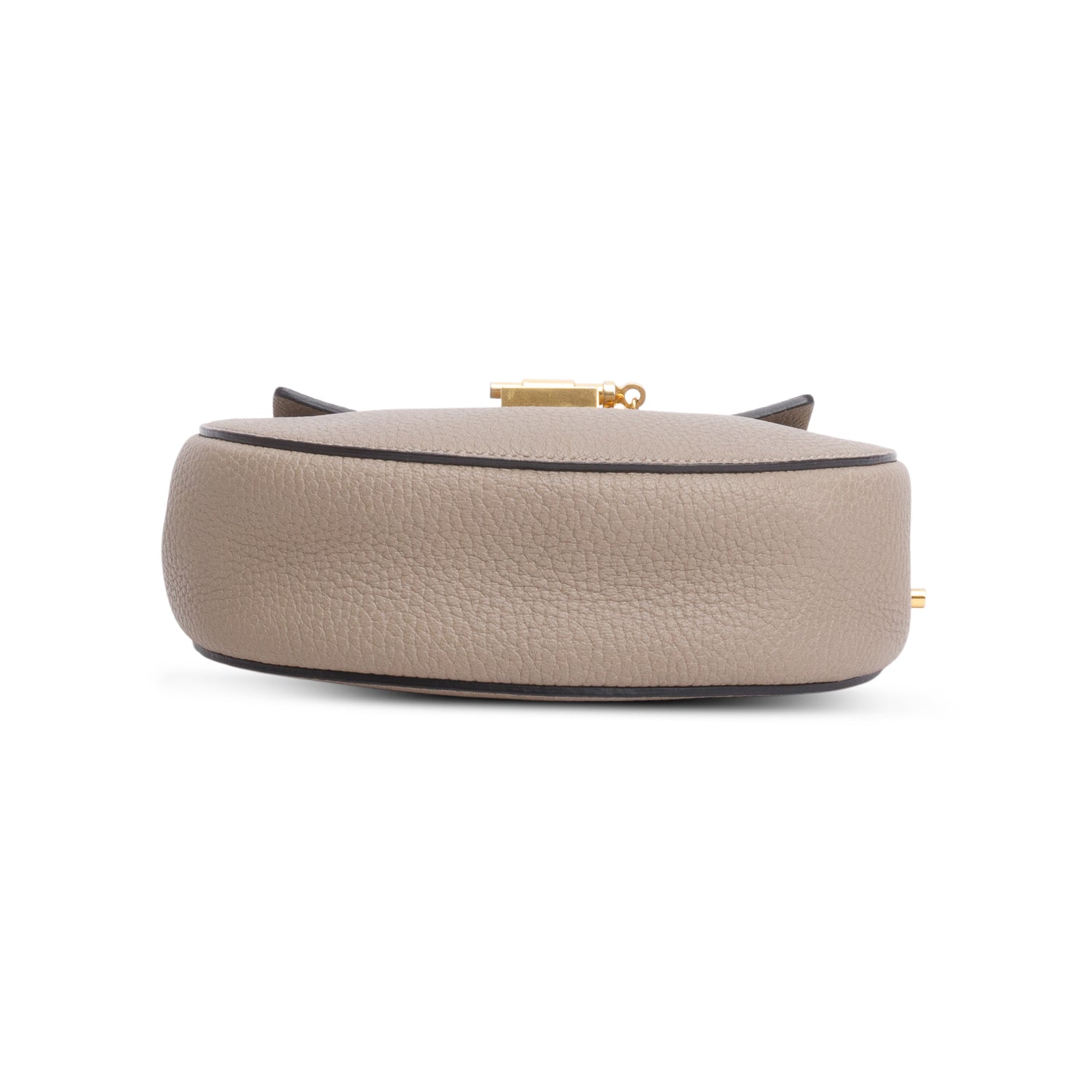 Chloe Taupe Grained Lambskin Mini Drew Shoulder Bag