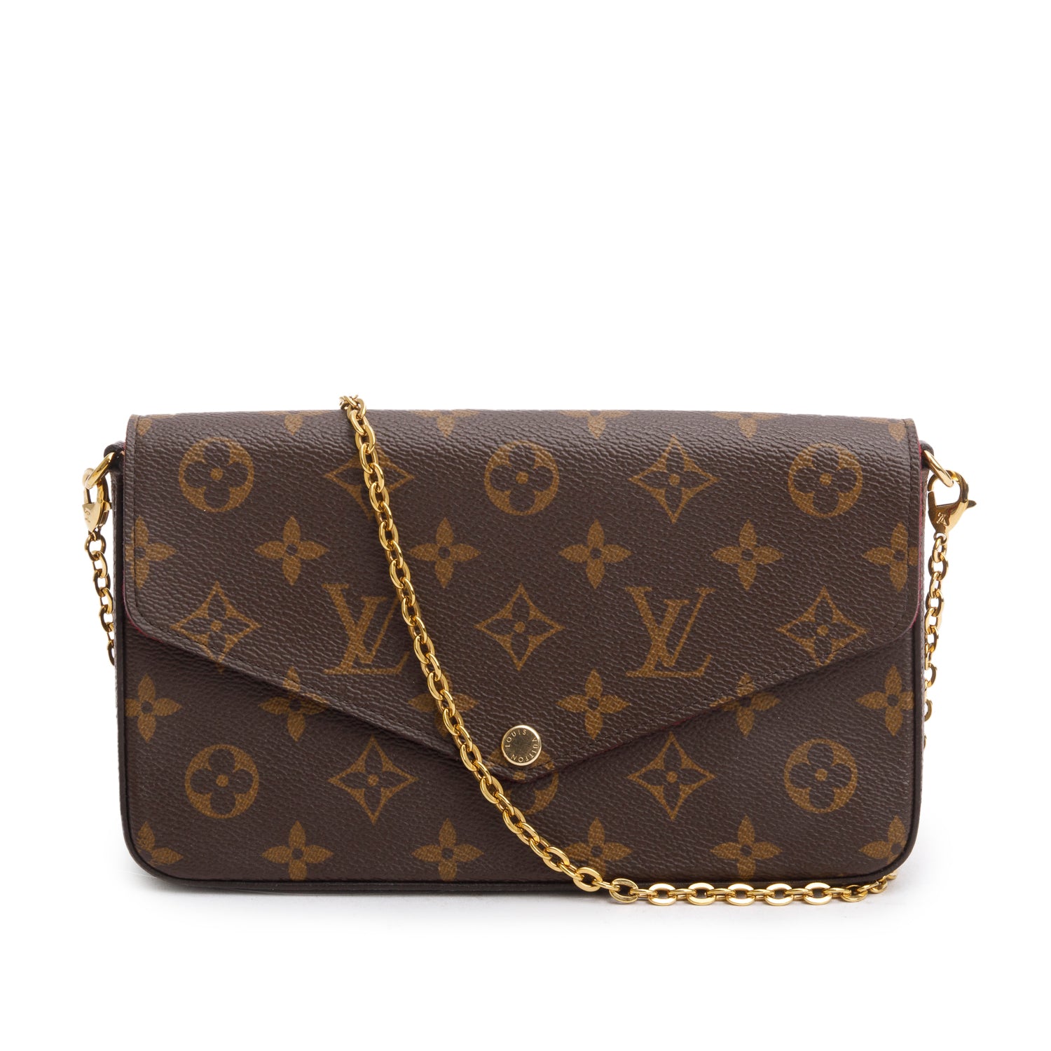 Louis Vuitton Fuschia Monogram Pochette Felicie Wallet on Chain w/ Inserts