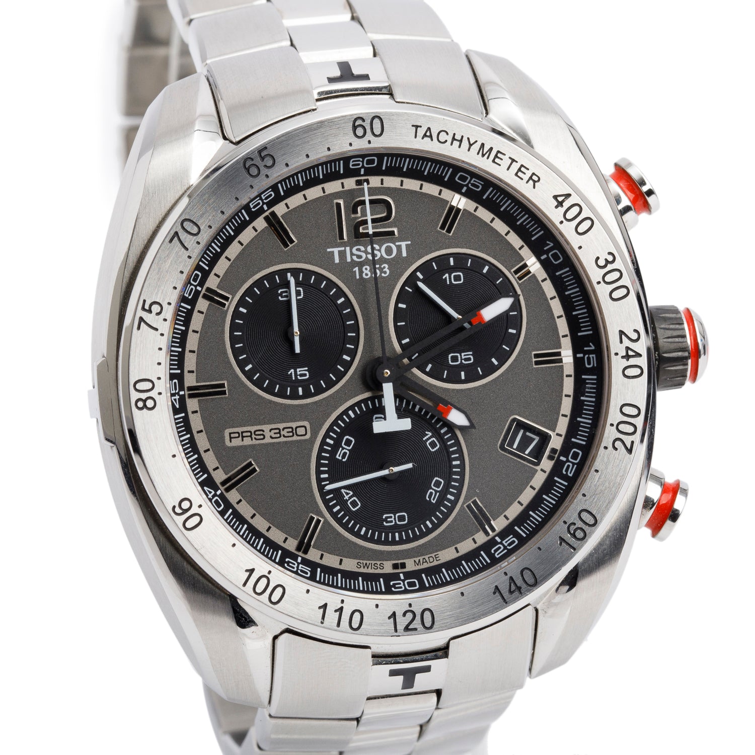 Tissot Stainless Steel PRS 330 4 MM Chronograph Quartz Watch w/ Box & Papers