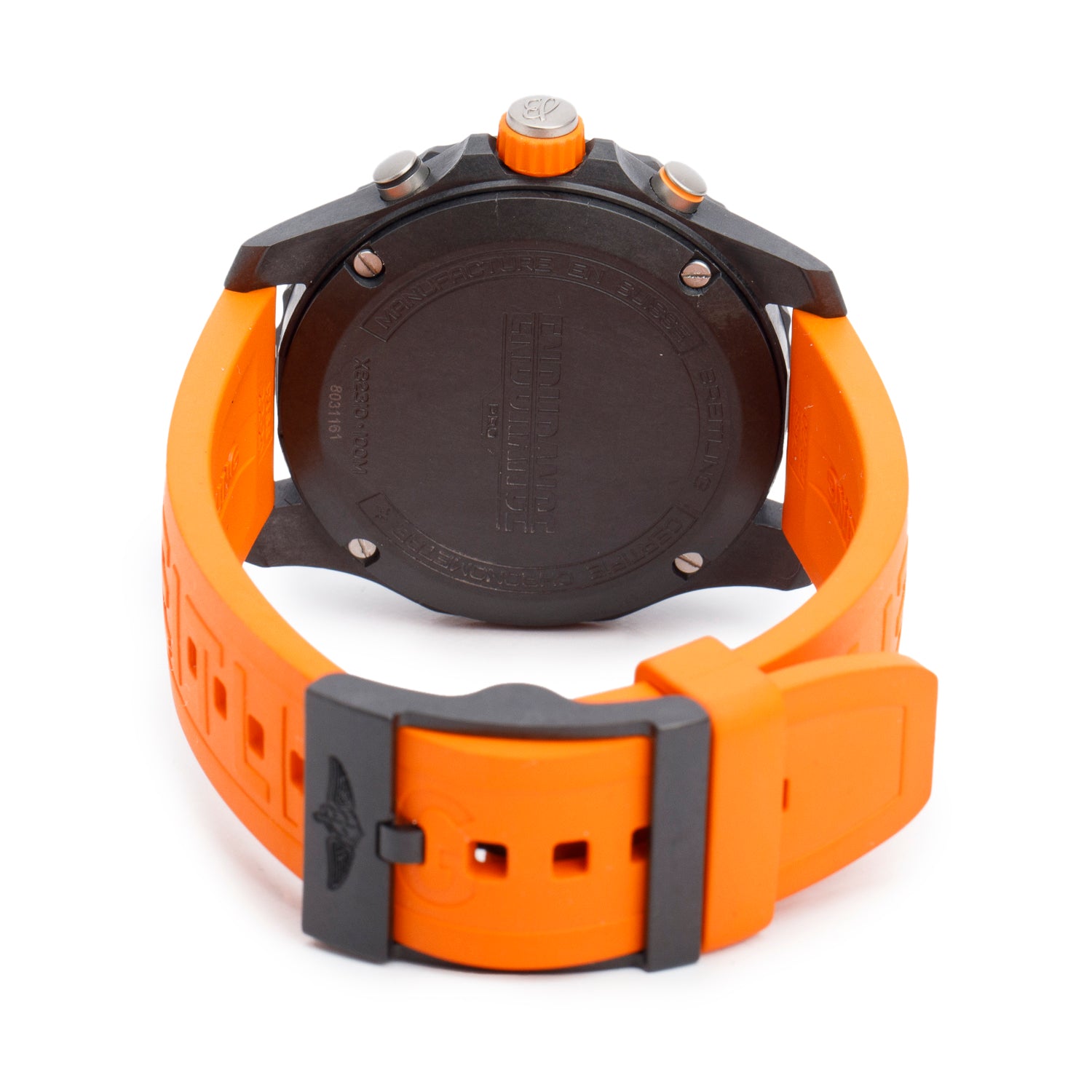 Breitling 2023 Breitlight Black Polymer Endurance Pro 44MM Watch Orange X82310 w/ Box & Papers